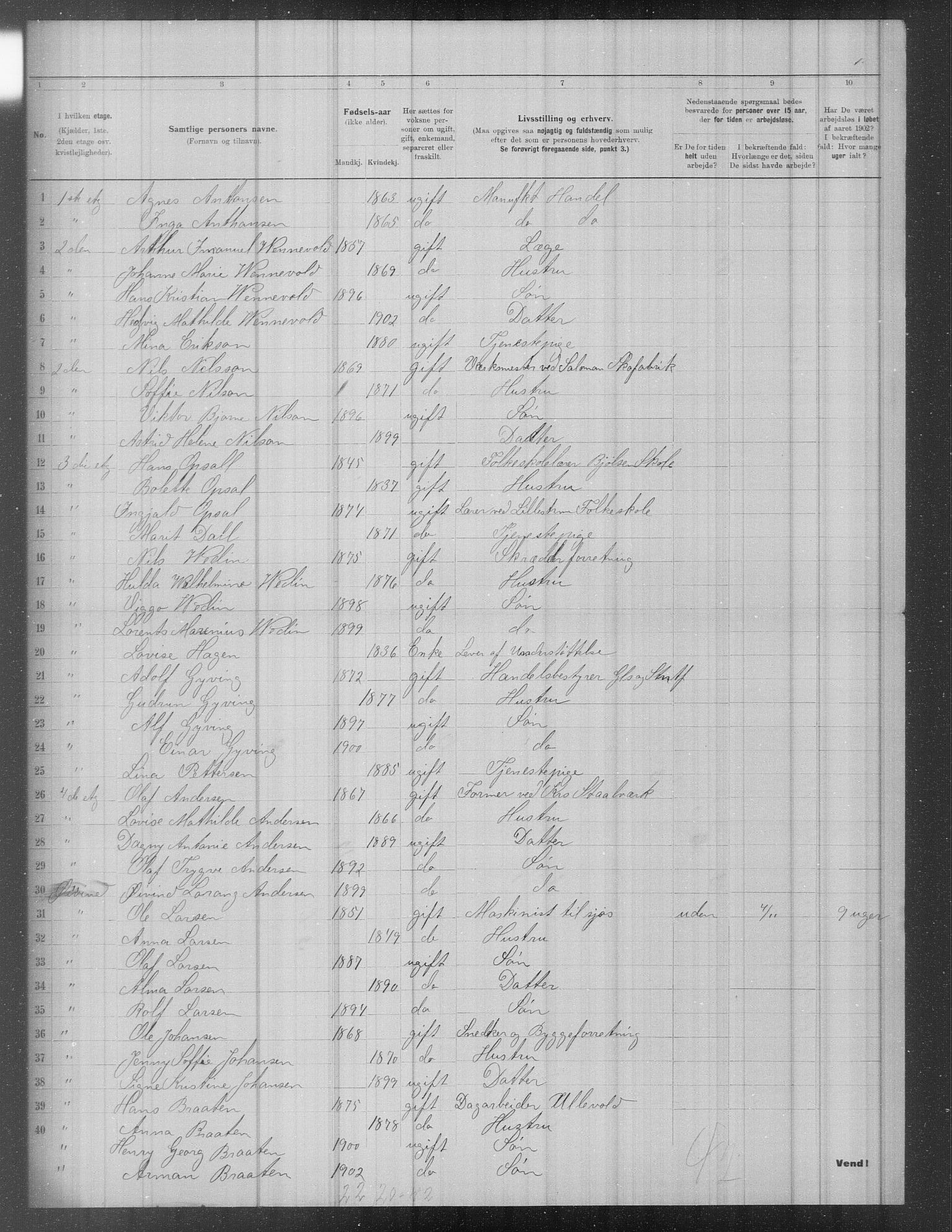 OBA, Municipal Census 1902 for Kristiania, 1902, p. 525