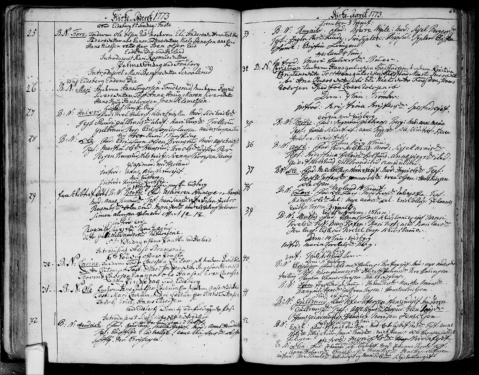 Eidsberg prestekontor Kirkebøker, SAO/A-10905/F/Fa/L0004: Parish register (official) no. I 4, 1759-1788, p. 68