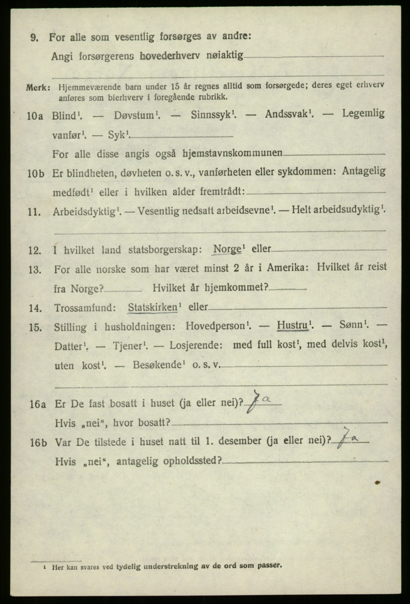 SAB, 1920 census for Innvik, 1920, p. 4630