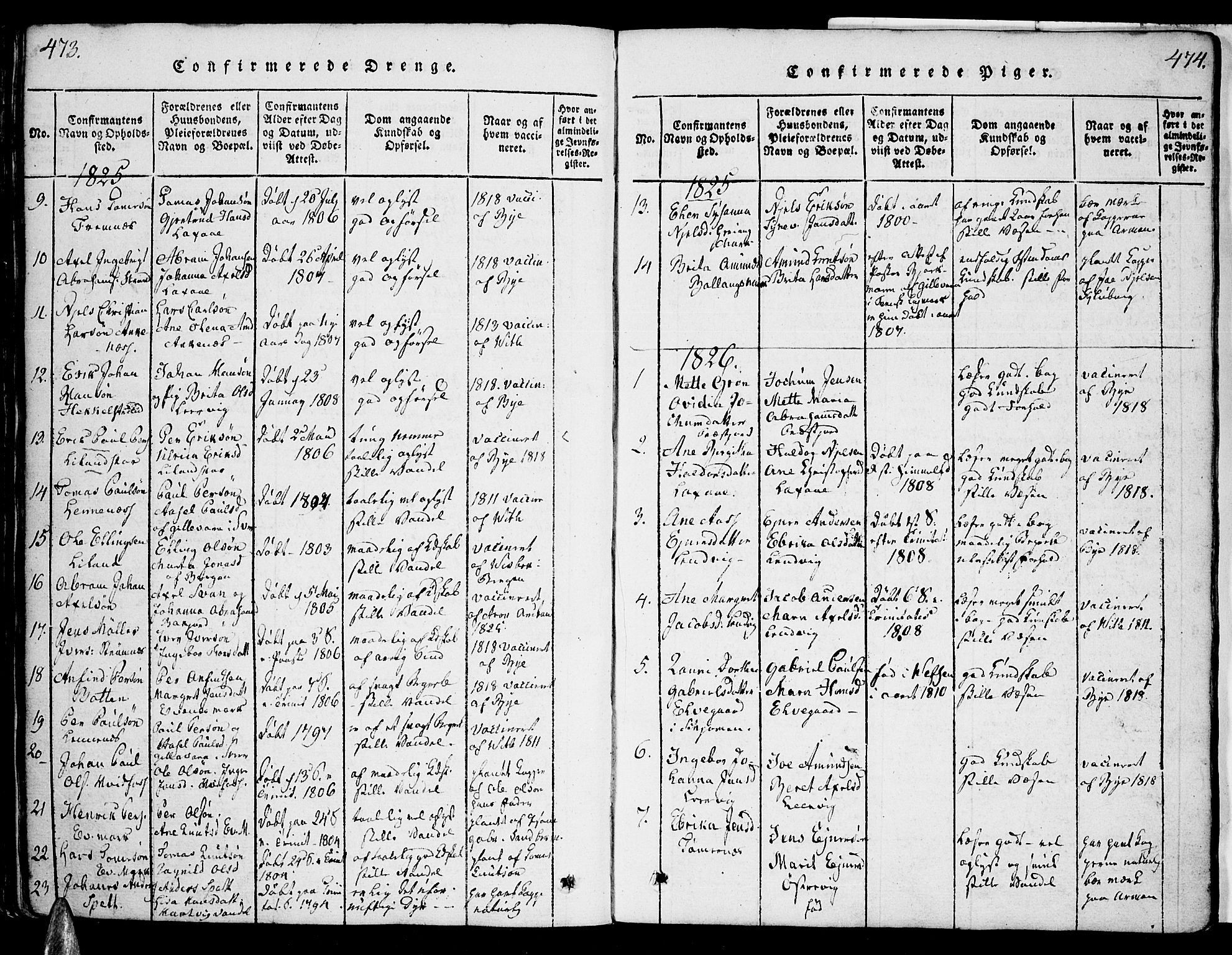 Ministerialprotokoller, klokkerbøker og fødselsregistre - Nordland, AV/SAT-A-1459/863/L0894: Parish register (official) no. 863A06, 1821-1851, p. 473-474