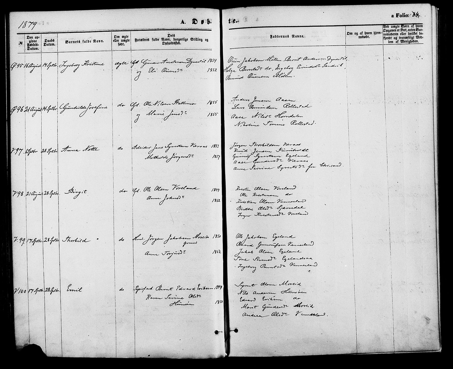 Vennesla sokneprestkontor, AV/SAK-1111-0045/Fa/Fac/L0008: Parish register (official) no. A 8, 1874-1883, p. 66