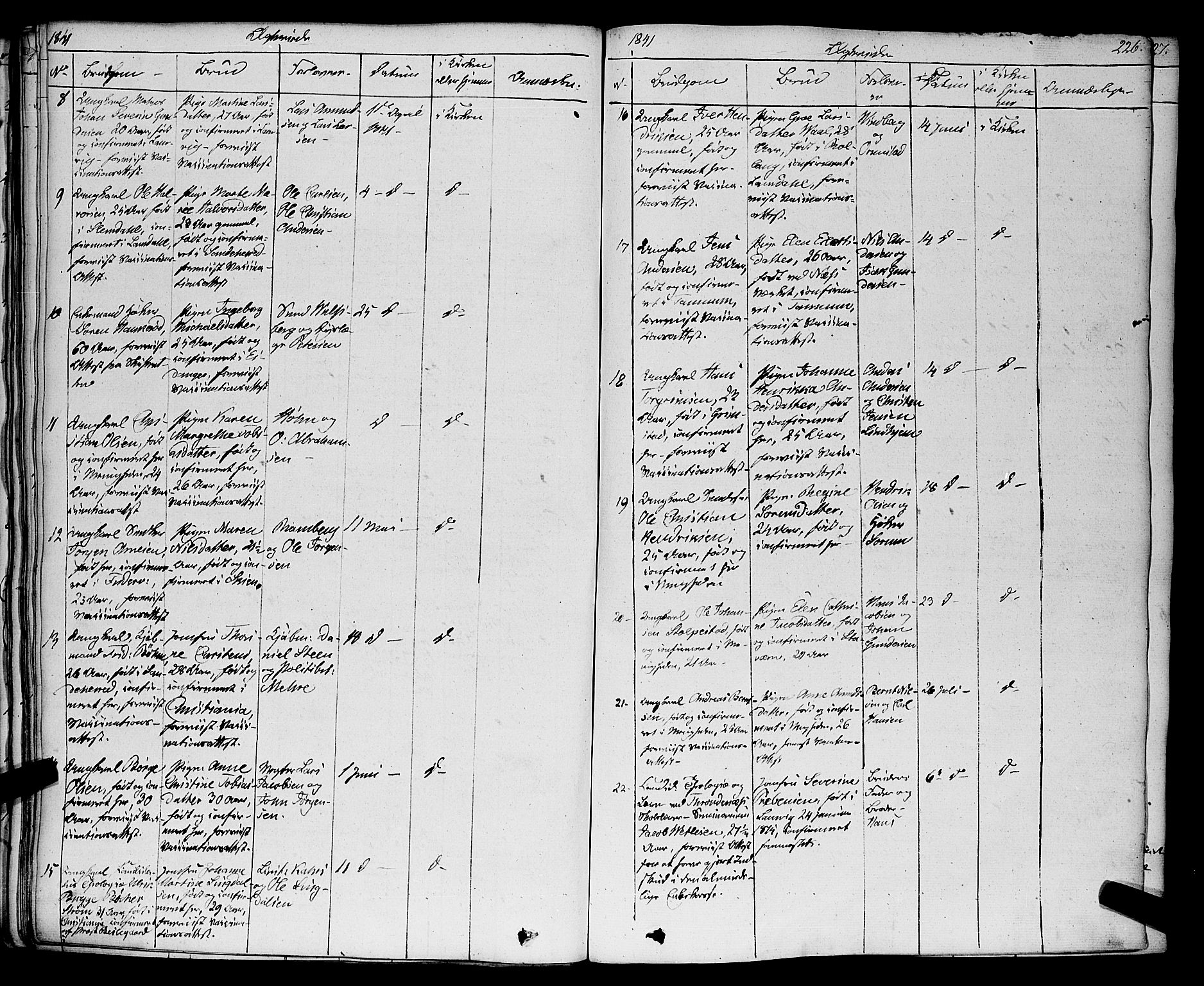 Larvik kirkebøker, SAKO/A-352/F/Fa/L0002: Parish register (official) no. I 2, 1825-1847, p. 226
