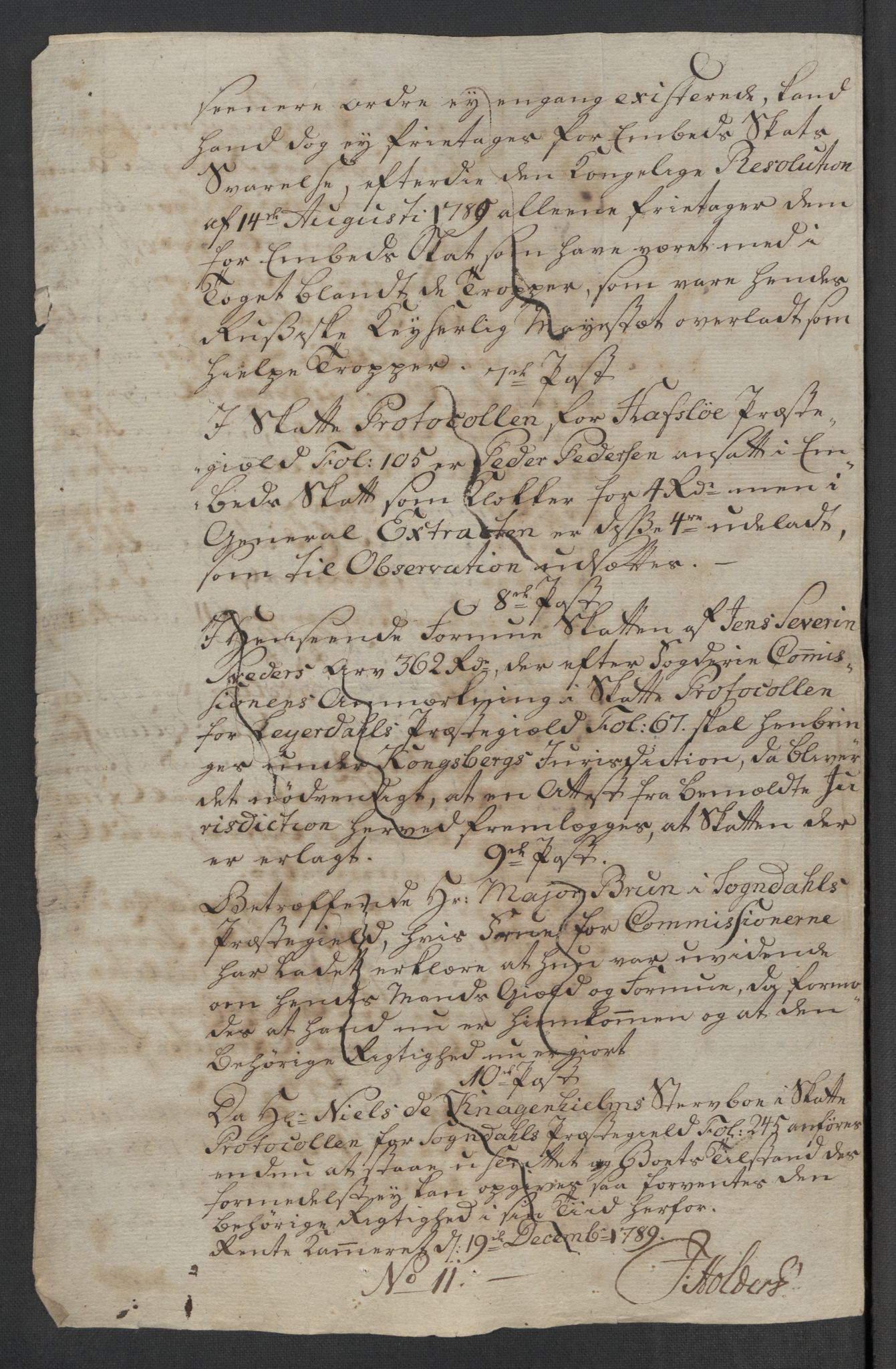 Rentekammeret inntil 1814, Reviderte regnskaper, Mindre regnskaper, AV/RA-EA-4068/Rf/Rfe/L0056:  Ytre og Indre Sogn fogderi, 1789, p. 48