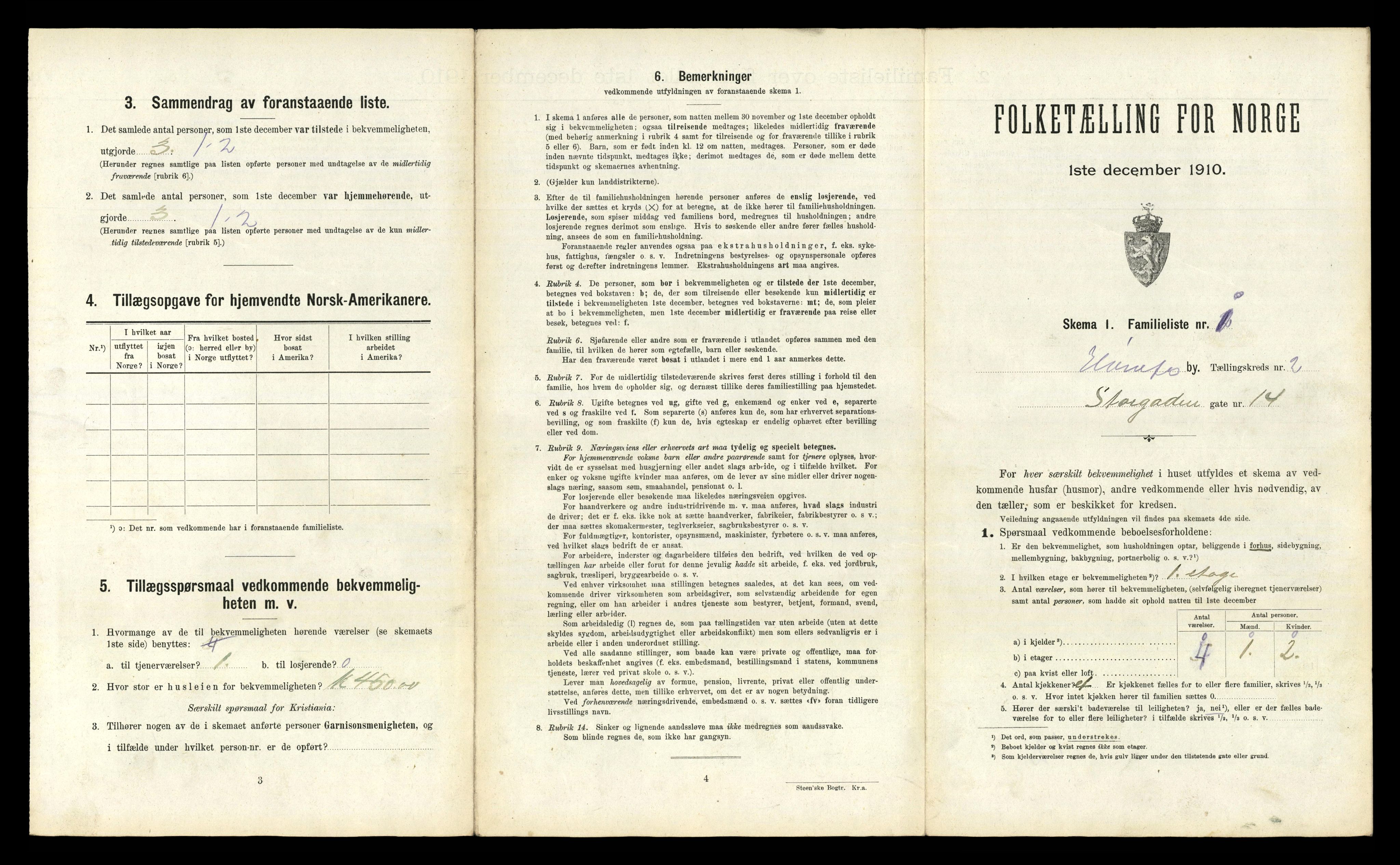 RA, 1910 census for Hønefoss, 1910, p. 519