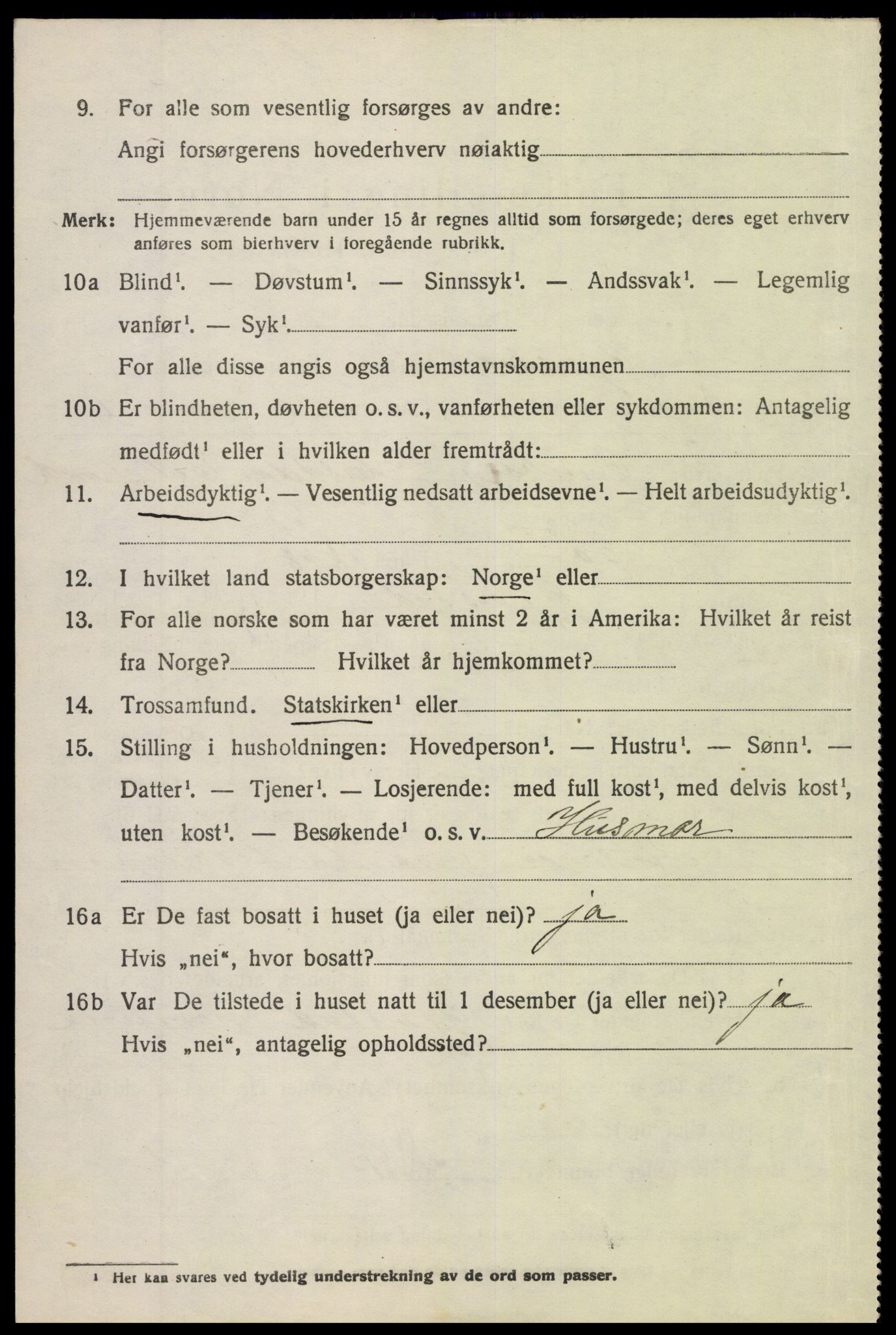 SAK, 1920 census for Gjerstad, 1920, p. 930