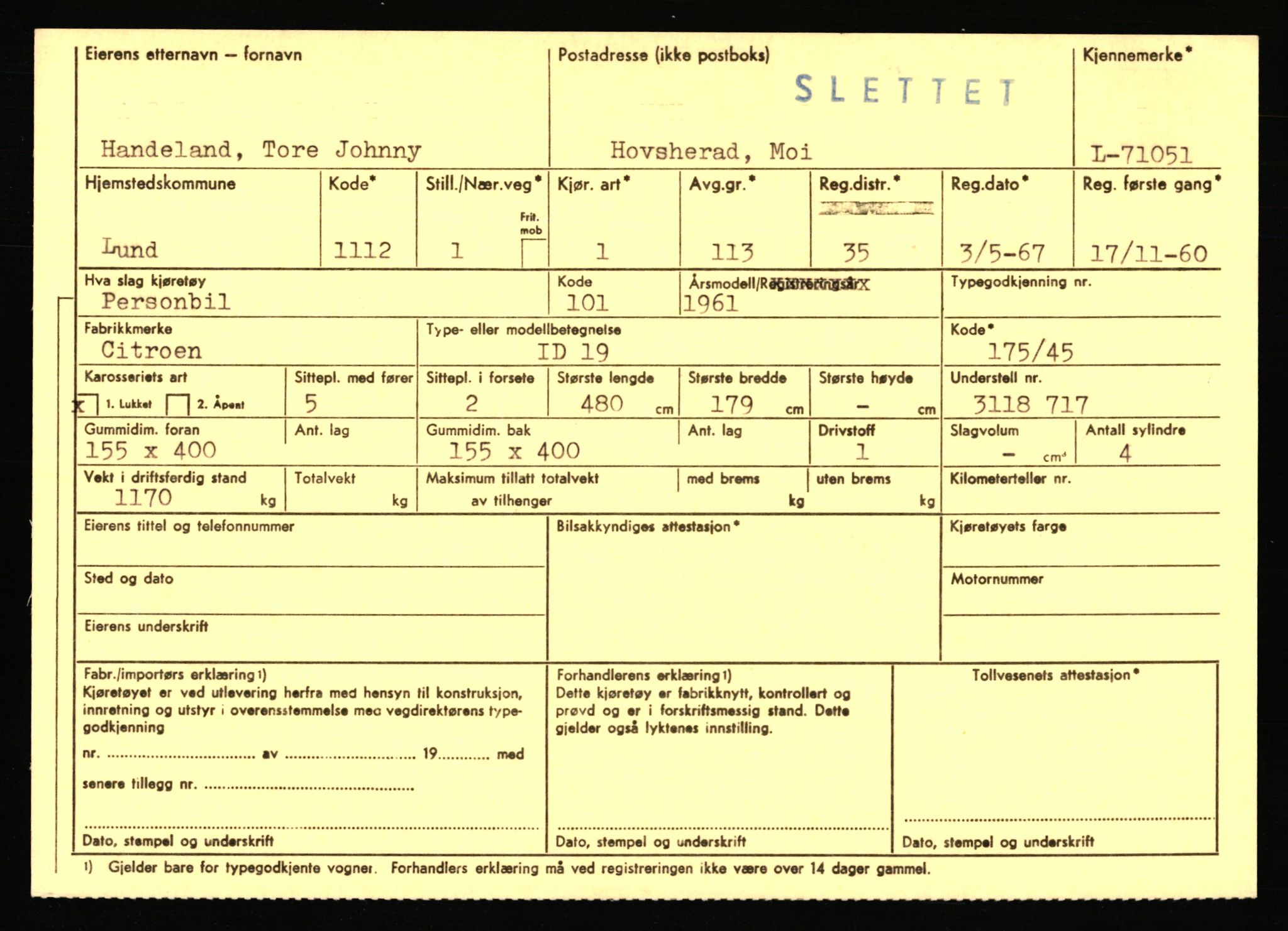 Stavanger trafikkstasjon, AV/SAST-A-101942/0/F/L0066: L-68000 - L-71599, 1930-1971, p. 2053