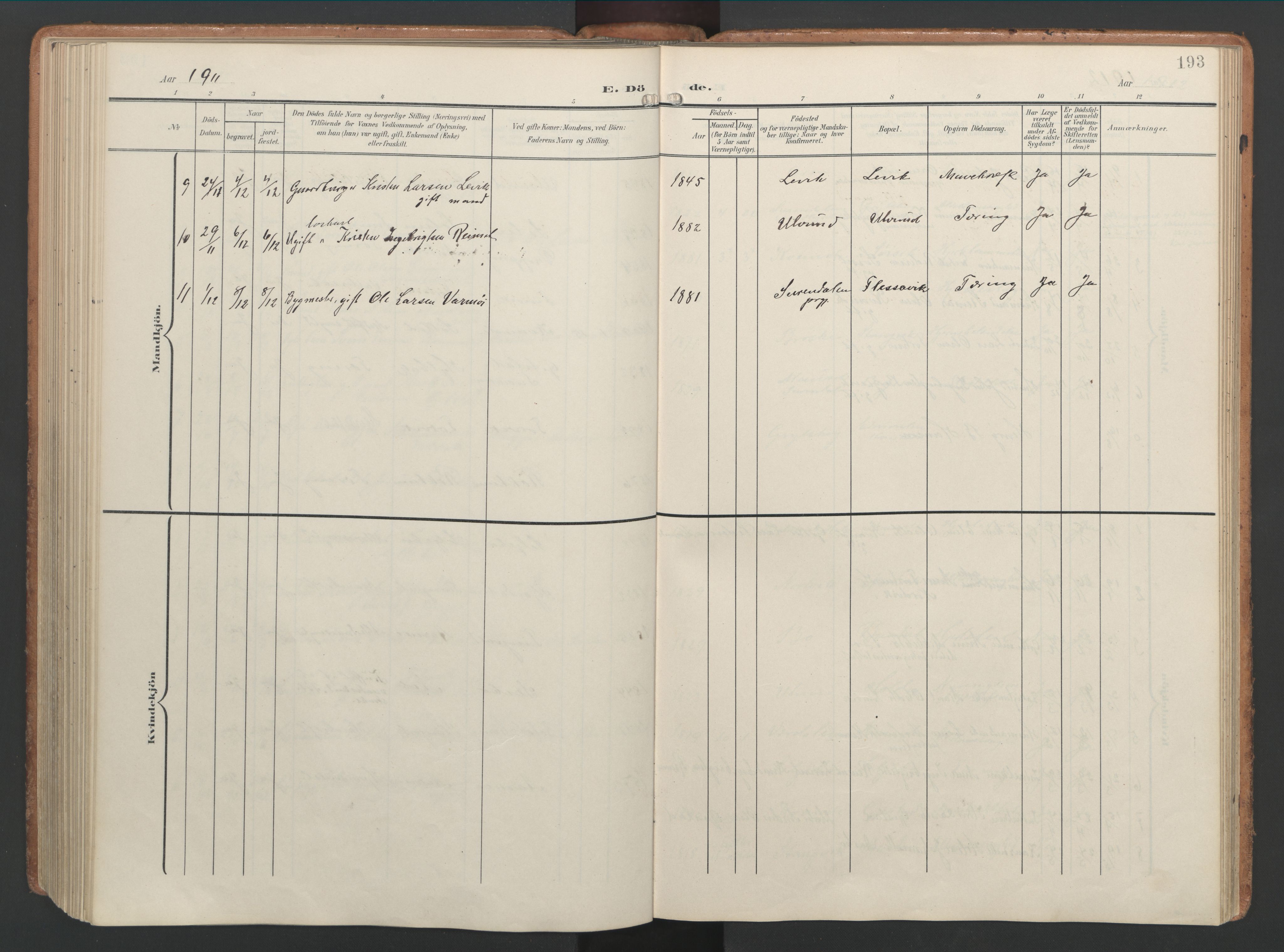 Ministerialprotokoller, klokkerbøker og fødselsregistre - Møre og Romsdal, AV/SAT-A-1454/592/L1030: Parish register (official) no. 592A08, 1901-1925, p. 193