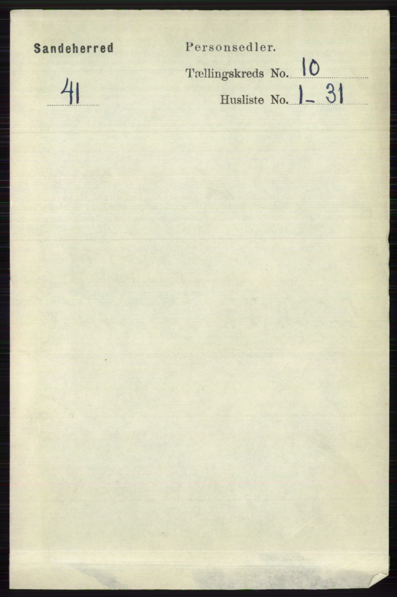 RA, 1891 census for 0724 Sandeherred, 1891, p. 6198