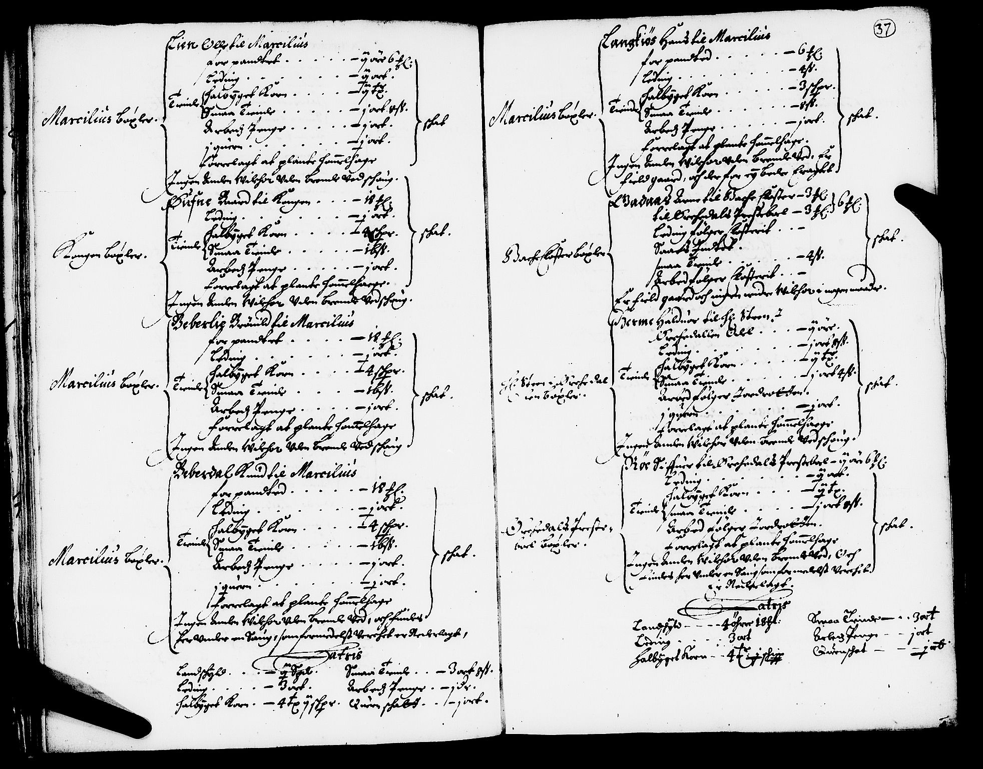 Rentekammeret inntil 1814, Realistisk ordnet avdeling, AV/RA-EA-4070/N/Nb/Nba/L0050: Orkdal fogderi, 1666, p. 36b-37a