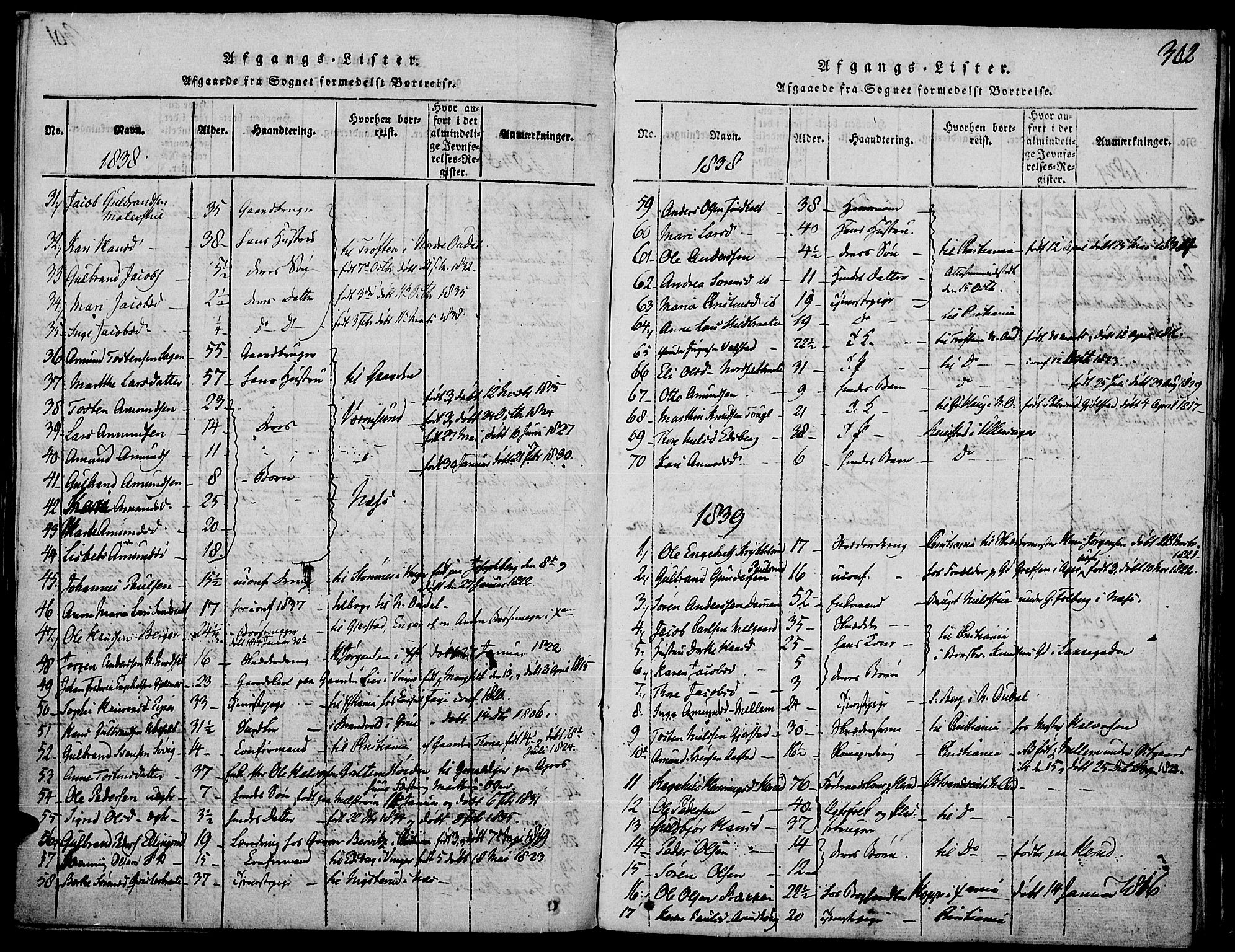 Strøm-Odalen prestekontor, AV/SAH-PREST-028/H/Ha/Haa/L0006: Parish register (official) no. 6, 1814-1850, p. 302