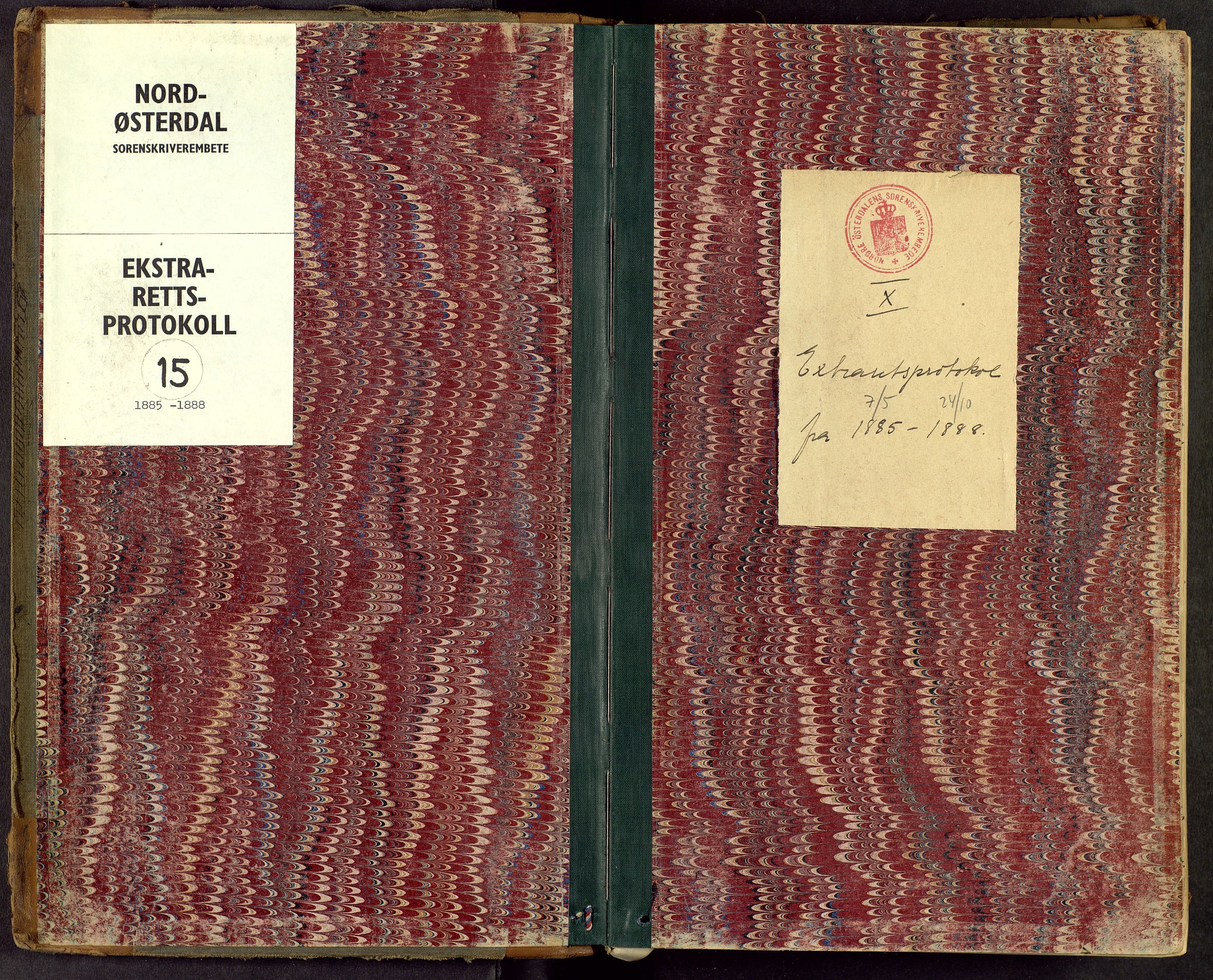 Nord-Østerdal tingrett, AV/SAH-TING-020/G/Gc/L0015: Ekstrarettsprotokoll, 1885-1888