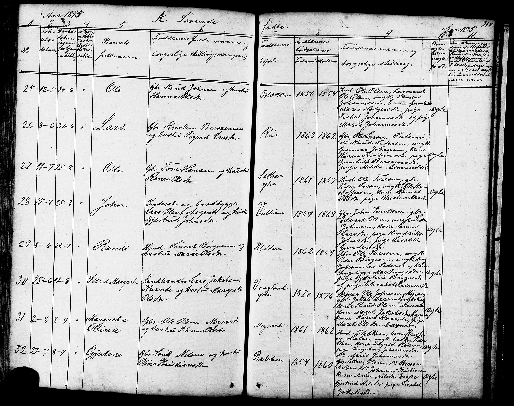 Ministerialprotokoller, klokkerbøker og fødselsregistre - Møre og Romsdal, AV/SAT-A-1454/576/L0890: Parish register (copy) no. 576C01, 1837-1908, p. 348