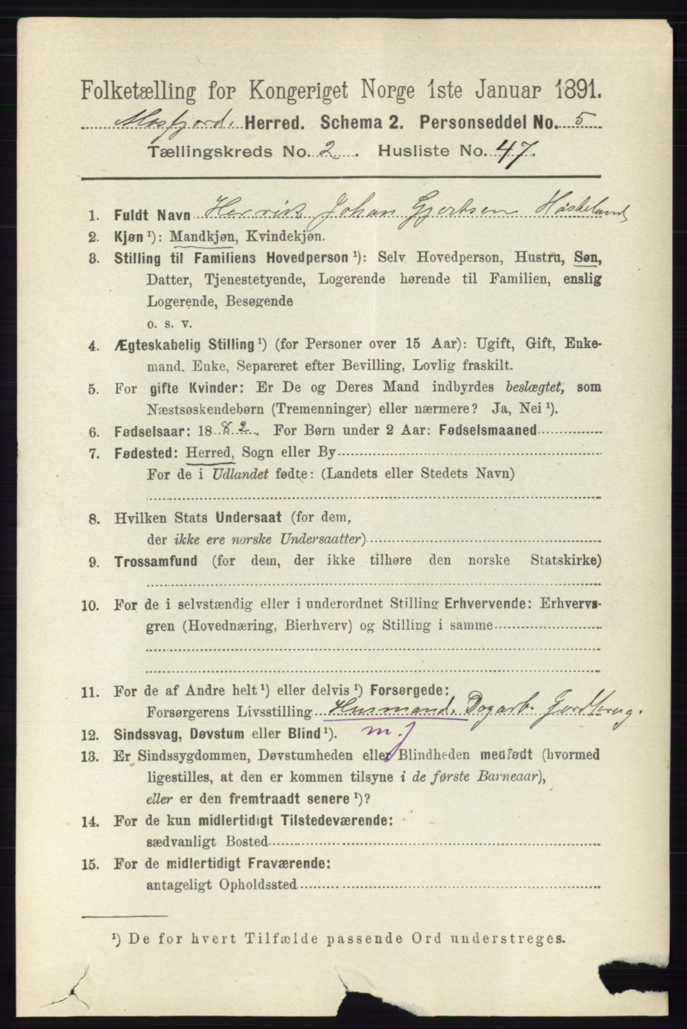 RA, 1891 census for 1266 Masfjorden, 1891, p. 493