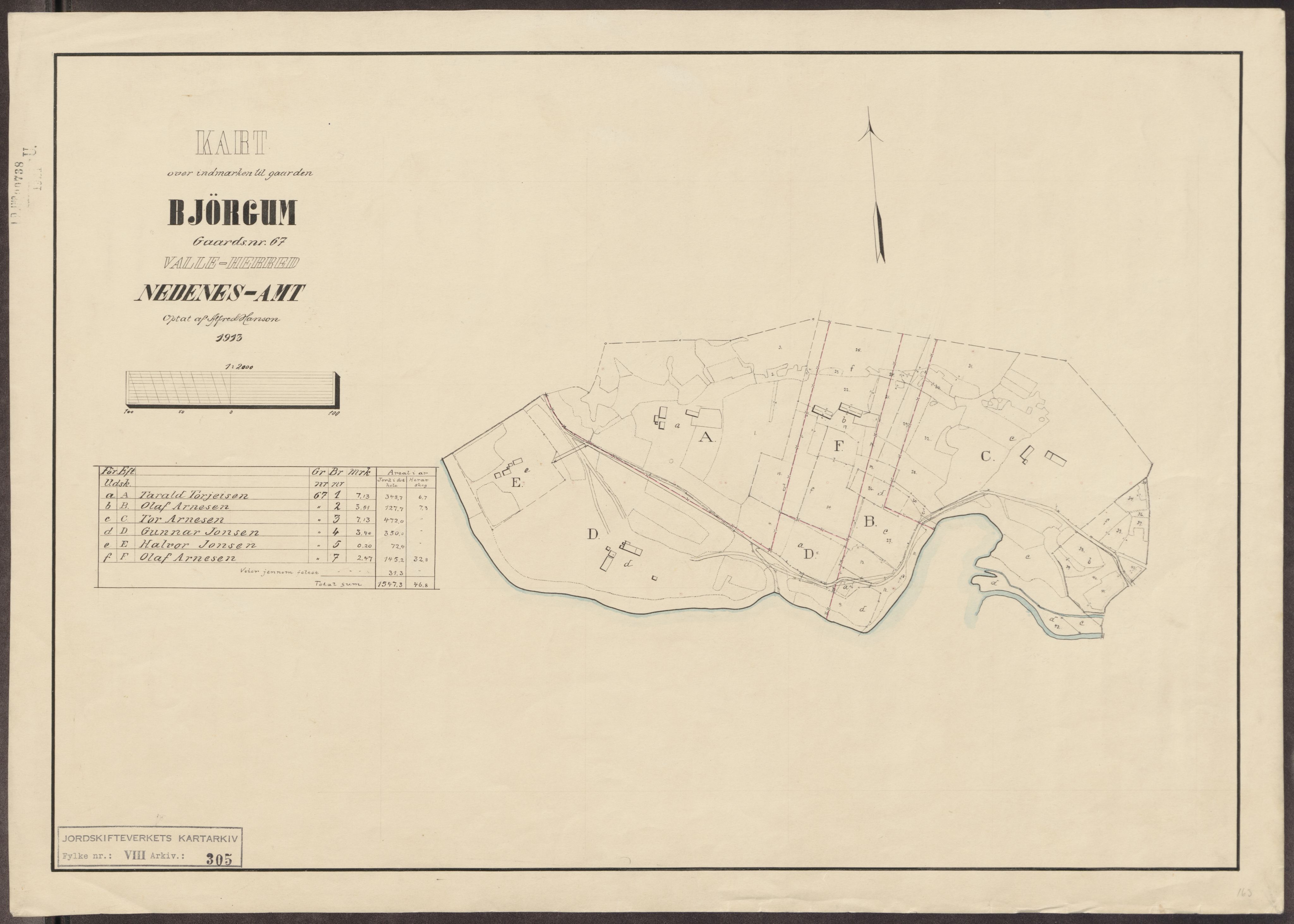 Jordskifteverkets kartarkiv, RA/S-3929/T, 1859-1988, p. 366