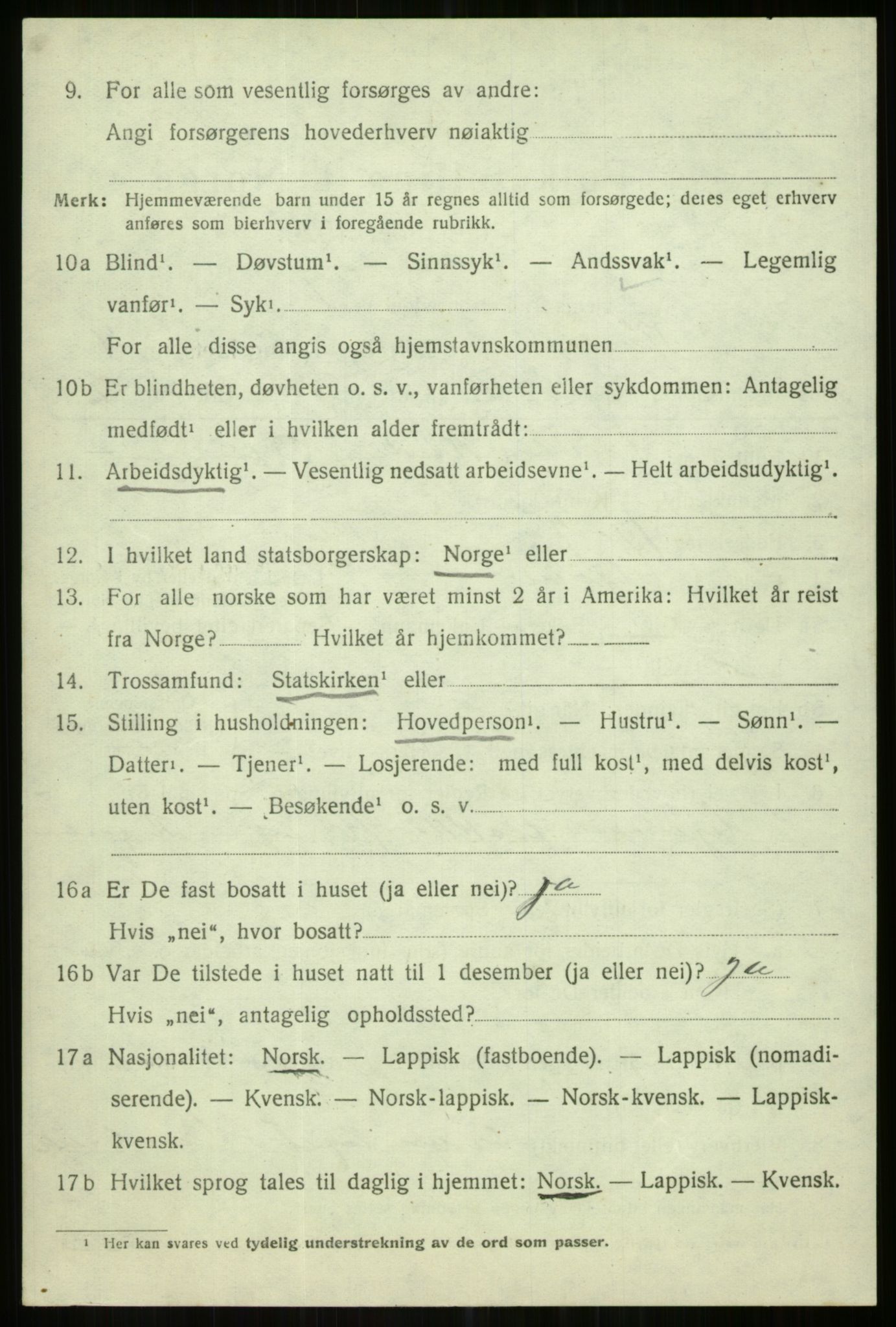 SATØ, 1920 census for Karlsøy, 1920, p. 2058