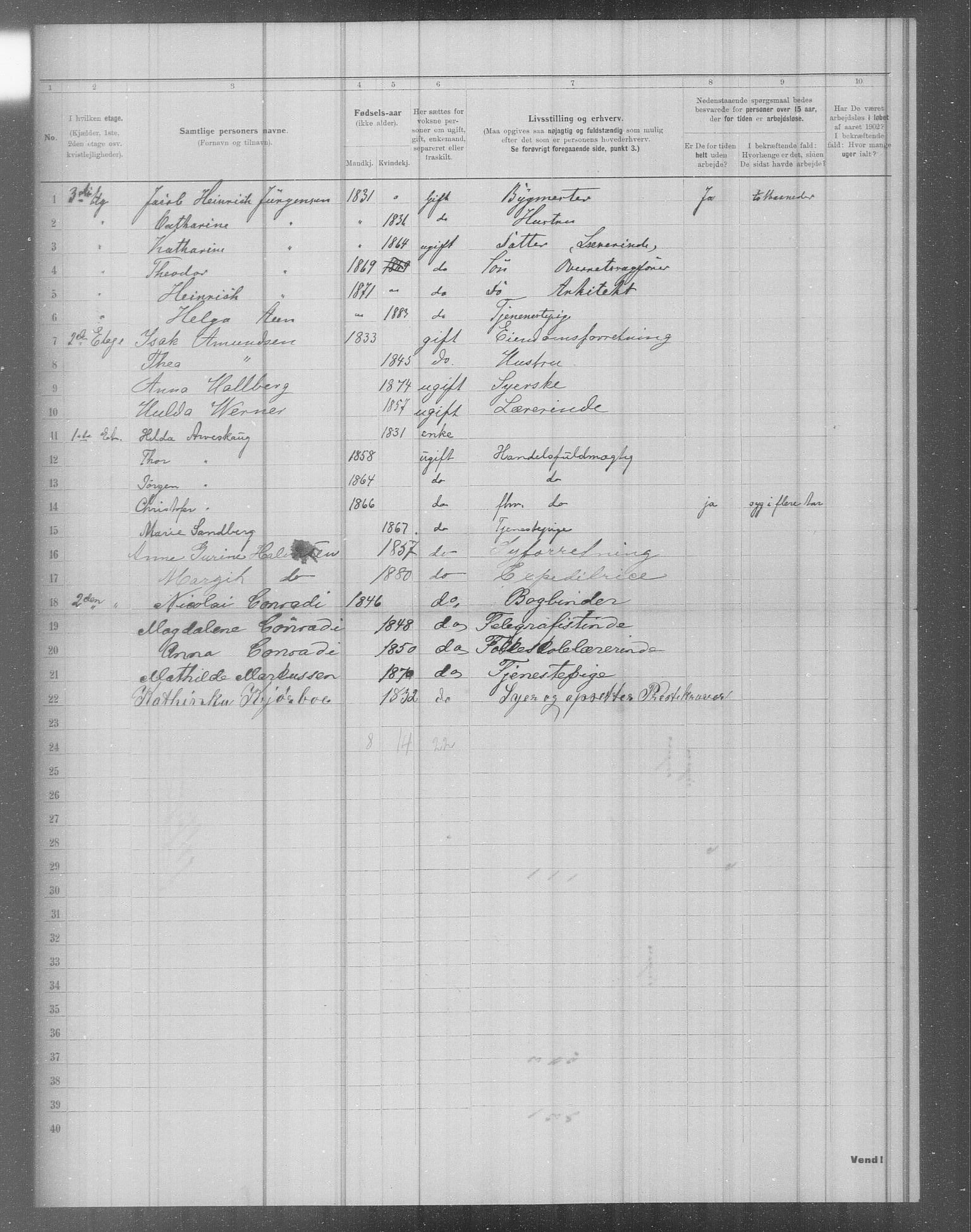 OBA, Municipal Census 1902 for Kristiania, 1902, p. 3548