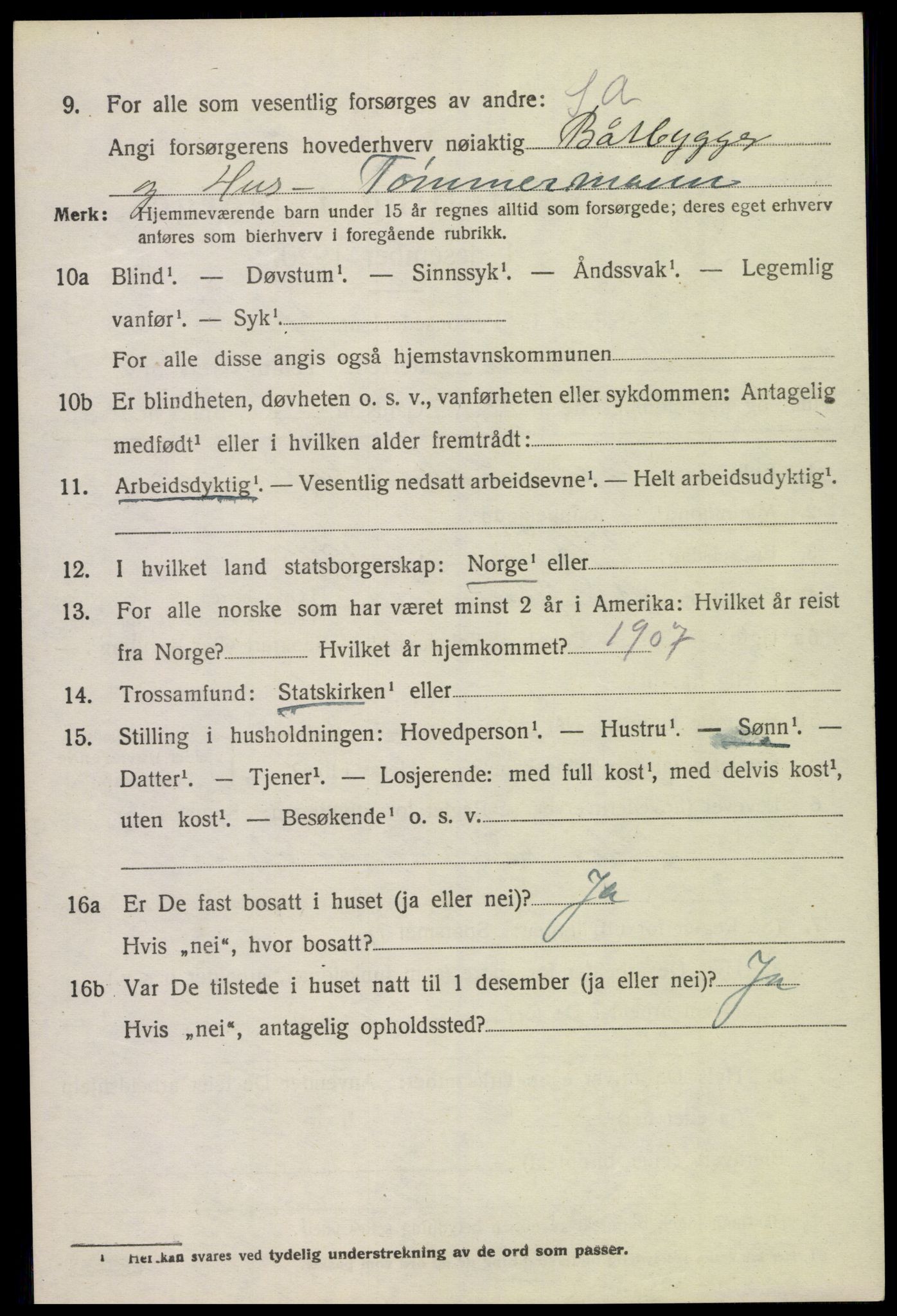 SAK, 1920 census for Sør-Audnedal, 1920, p. 5586