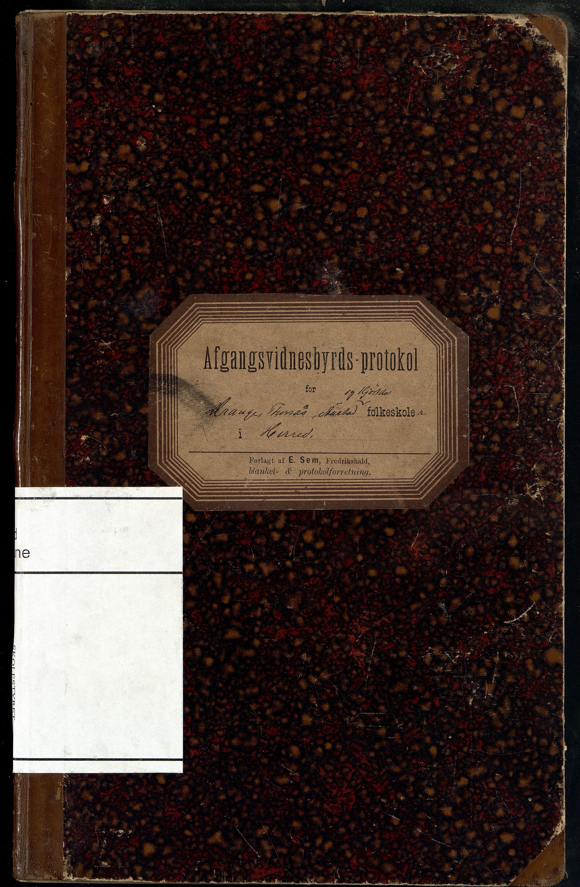 Herad kommune - Skolestyret, ARKSOR/1003HE510/F/L0001: Avgangsvitnemålsprotokoll, 1893-1897