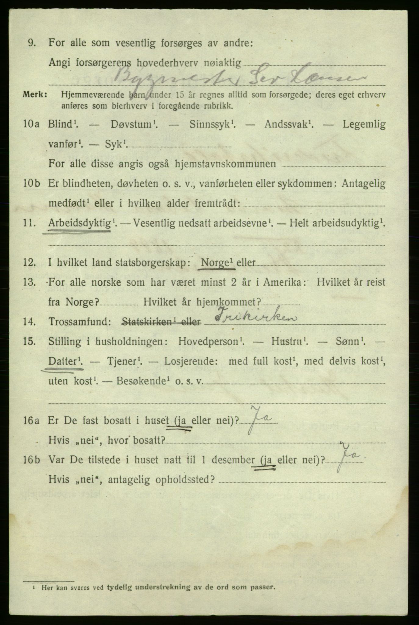 SAO, 1920 census for Fredrikshald, 1920, p. 25138
