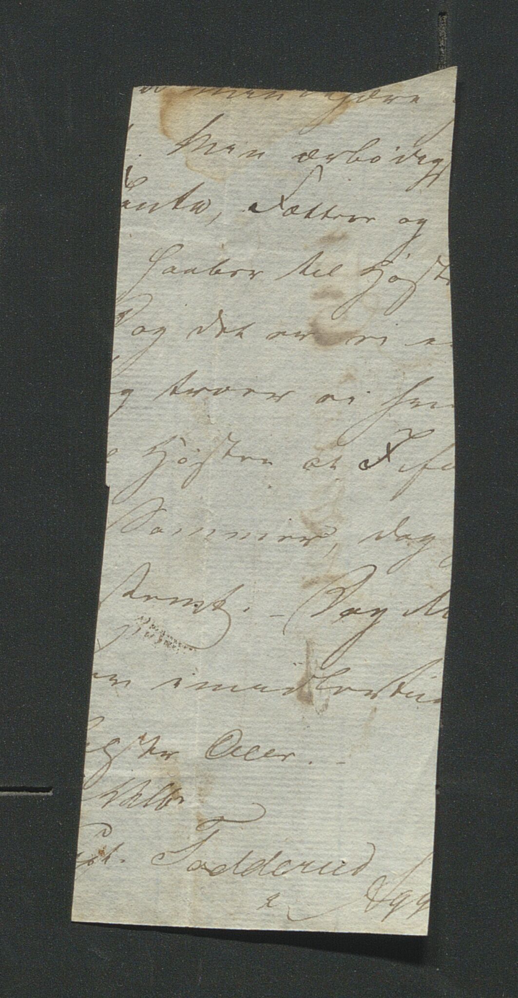 Åker i Vang, Hedmark, og familien Todderud, AV/SAH-ARK-010/J/Jc/L0004: Korrespondanse, 1796-1844, p. 163