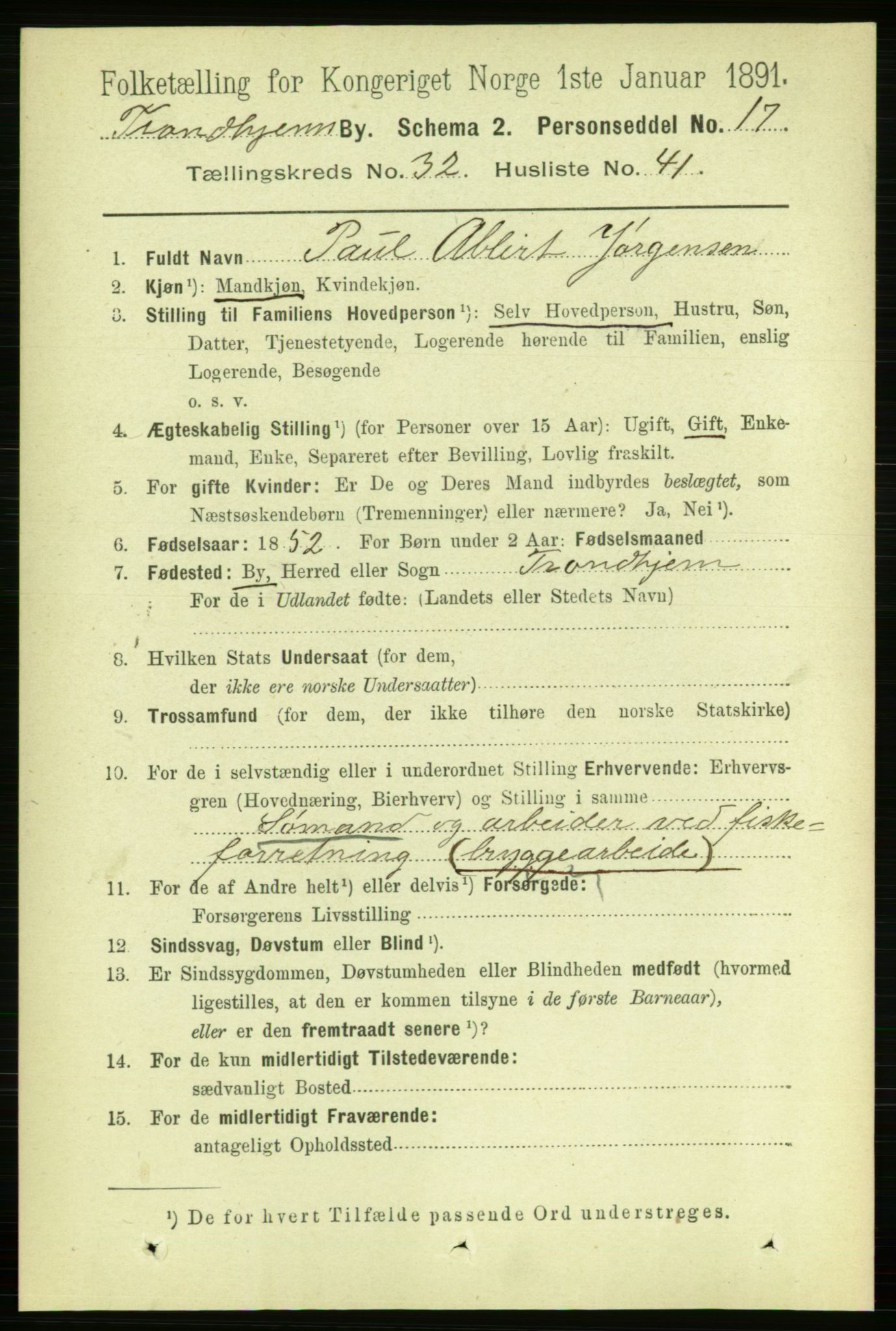 RA, 1891 census for 1601 Trondheim, 1891, p. 24521