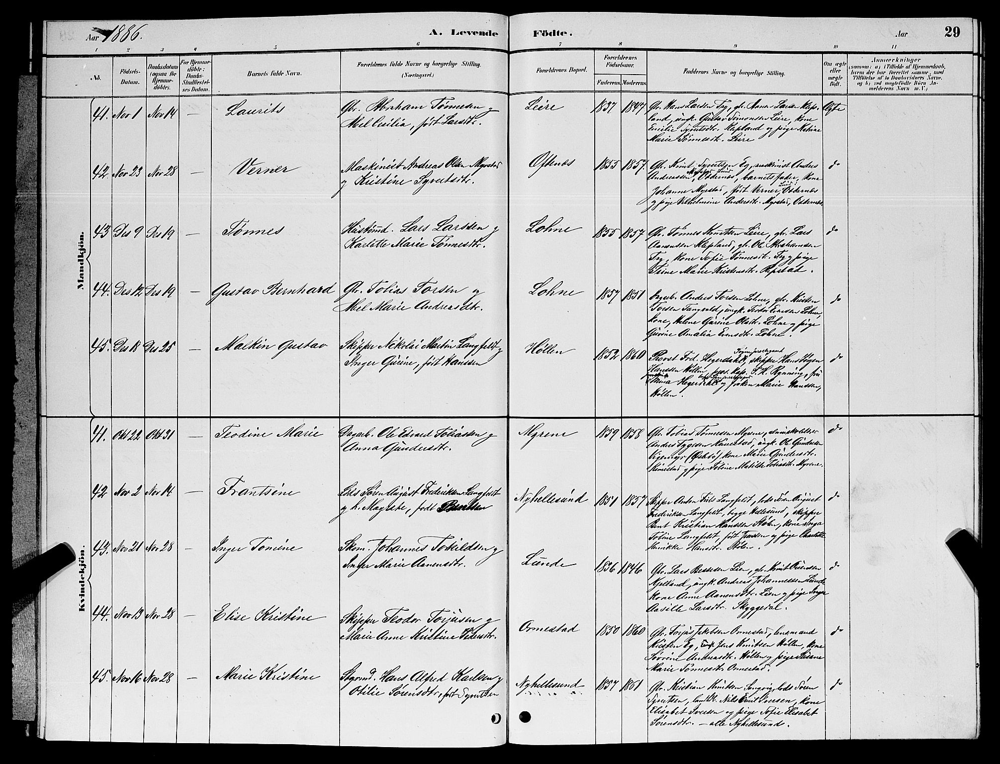 Søgne sokneprestkontor, AV/SAK-1111-0037/F/Fb/Fbb/L0005: Parish register (copy) no. B 5, 1884-1891, p. 30