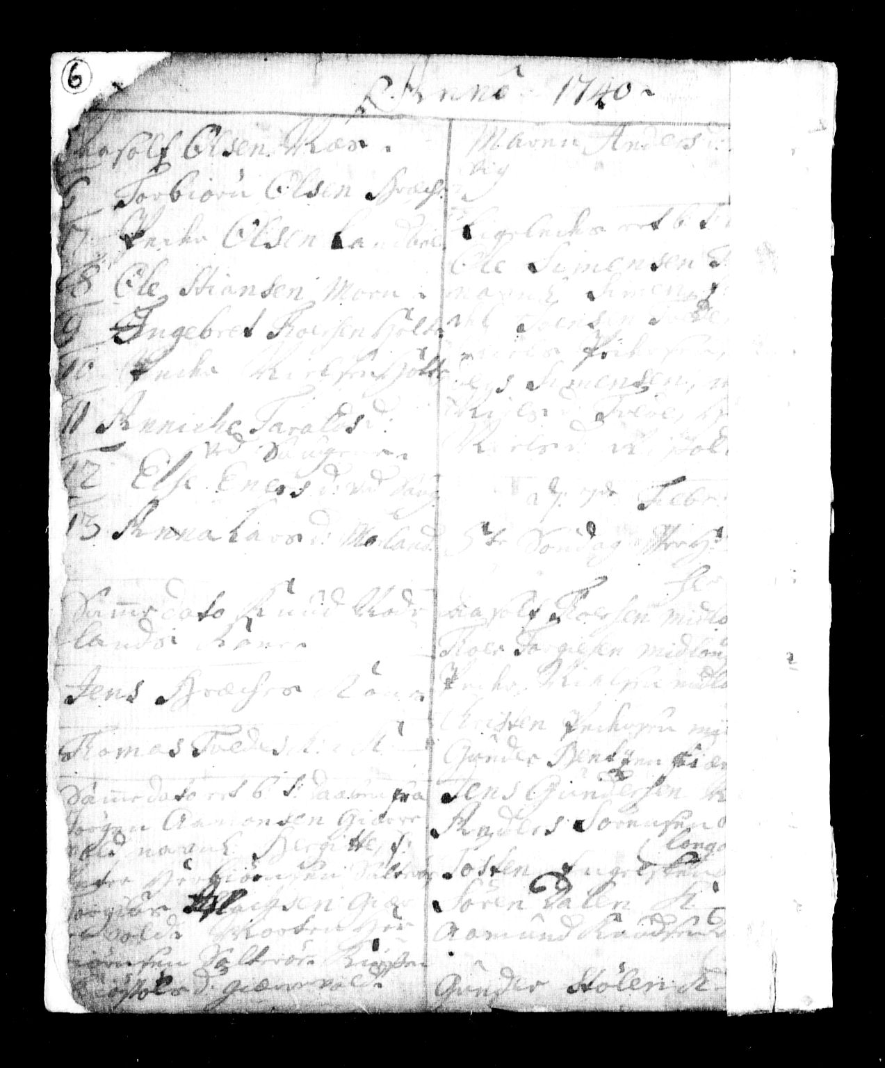 Holt sokneprestkontor, AV/SAK-1111-0021/F/Fa/L0002: Parish register (official) no. A 2, 1739-1753, p. 6