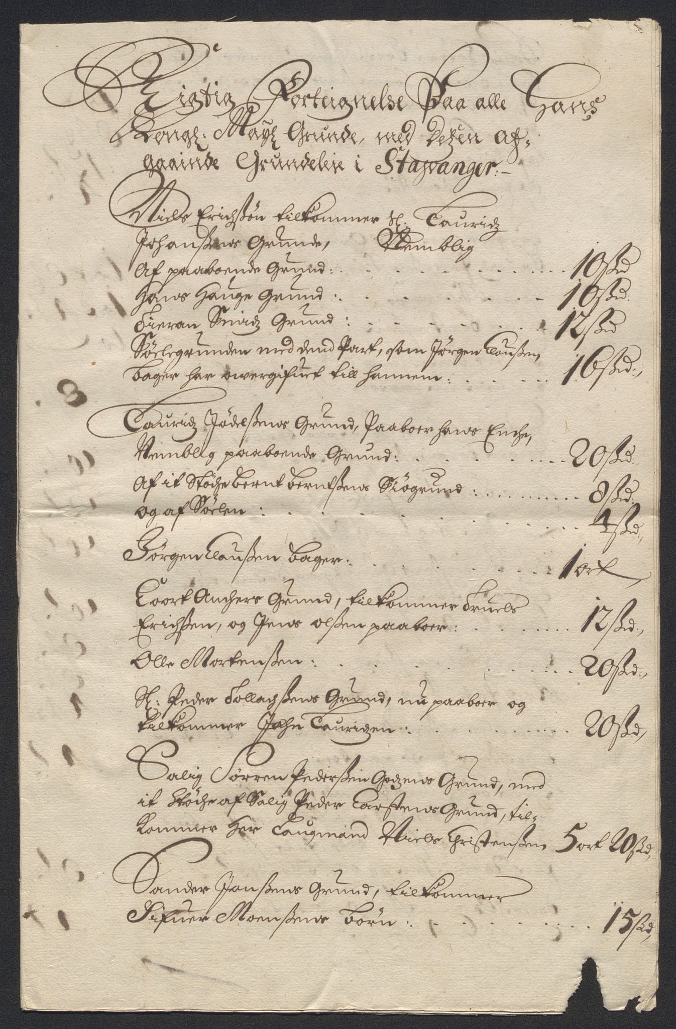 Rentekammeret inntil 1814, Reviderte regnskaper, Byregnskaper, RA/EA-4066/R/Ro/L0316: [O14] Sikt og sakefall, 1662-1693, p. 339