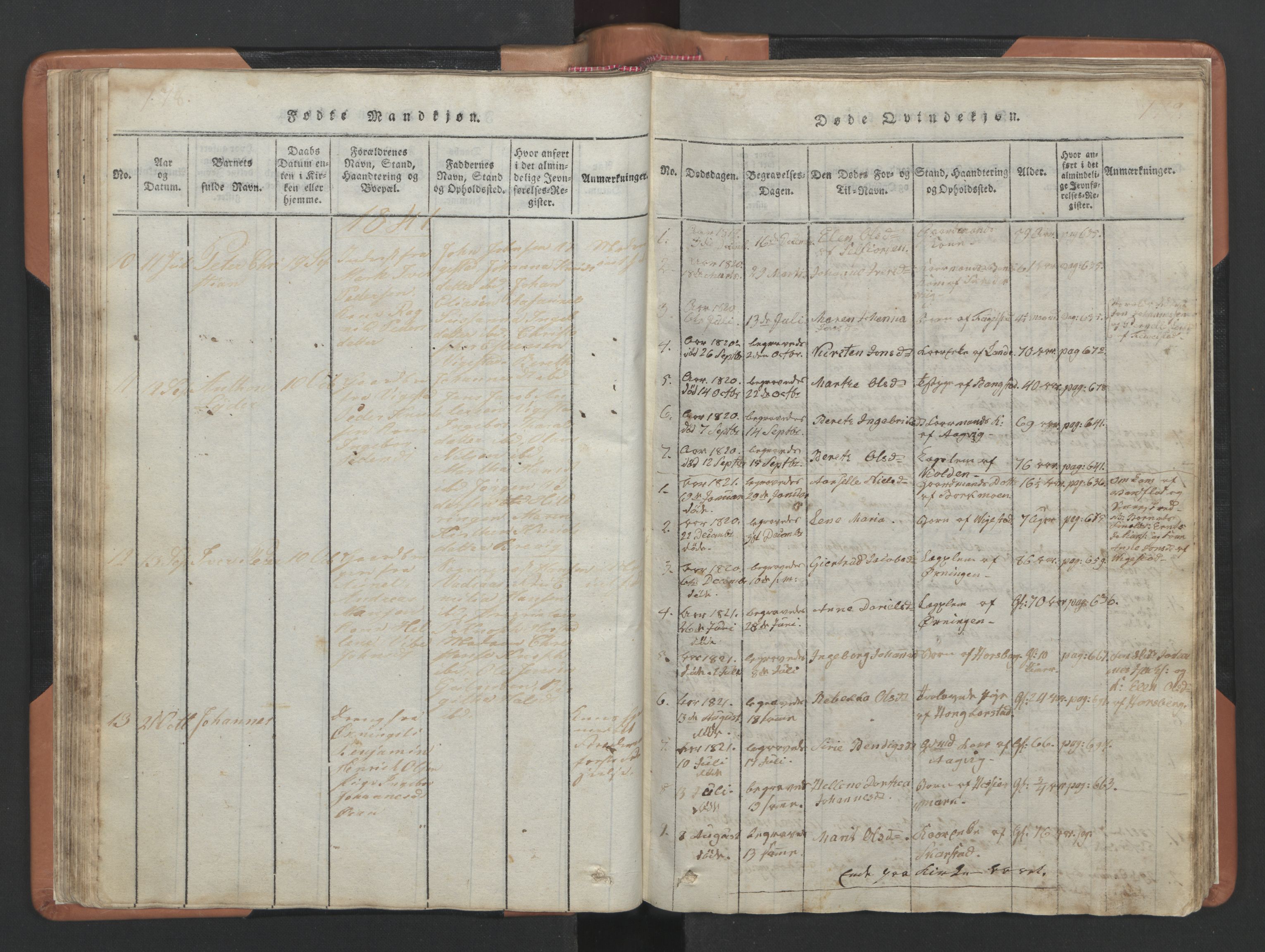 Ministerialprotokoller, klokkerbøker og fødselsregistre - Nordland, SAT/A-1459/810/L0157: Parish register (copy) no. 810C01, 1819-1842, p. 178-179