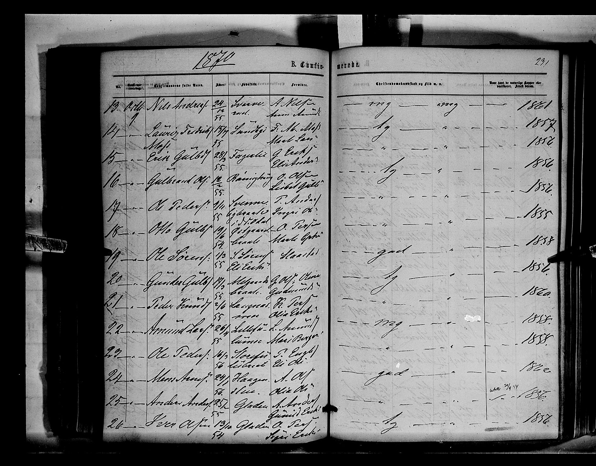 Sør-Odal prestekontor, AV/SAH-PREST-030/H/Ha/Haa/L0003: Parish register (official) no. 3, 1864-1870, p. 231