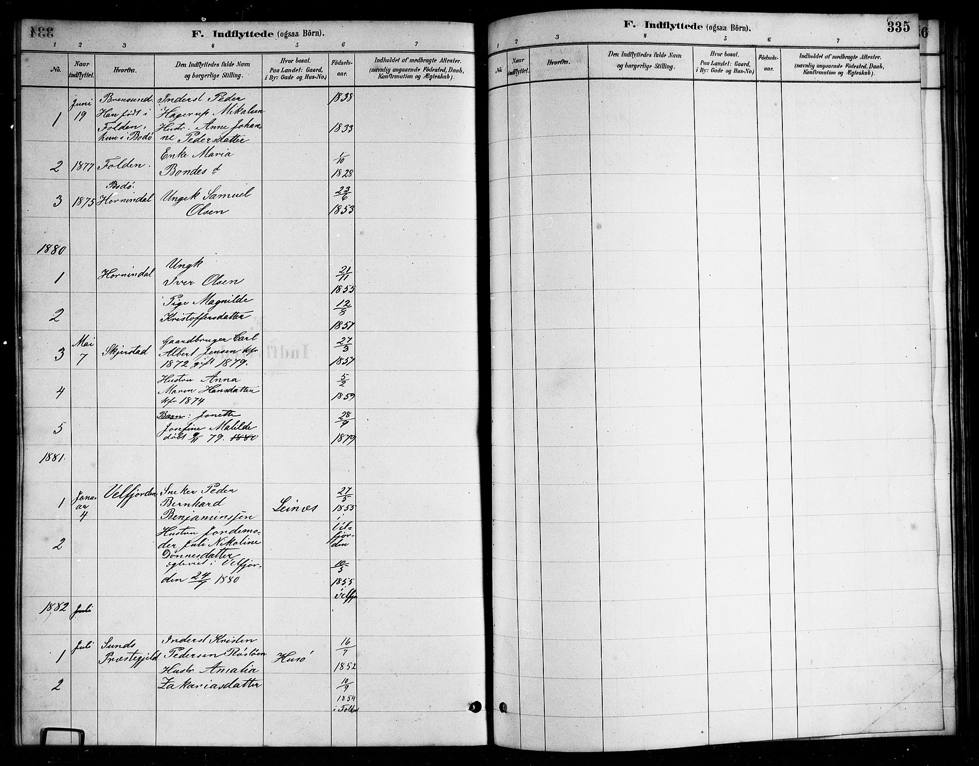 Ministerialprotokoller, klokkerbøker og fødselsregistre - Nordland, AV/SAT-A-1459/857/L0828: Parish register (copy) no. 857C03, 1879-1908, p. 335