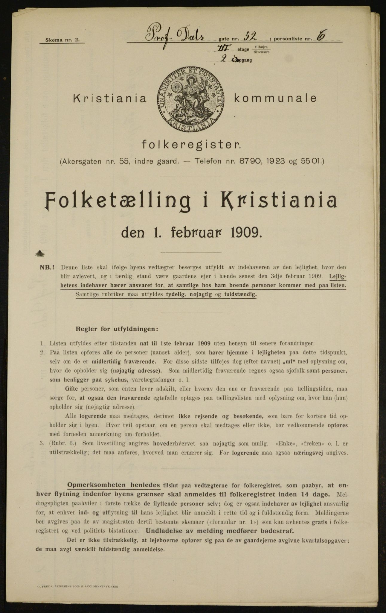 OBA, Municipal Census 1909 for Kristiania, 1909, p. 74114