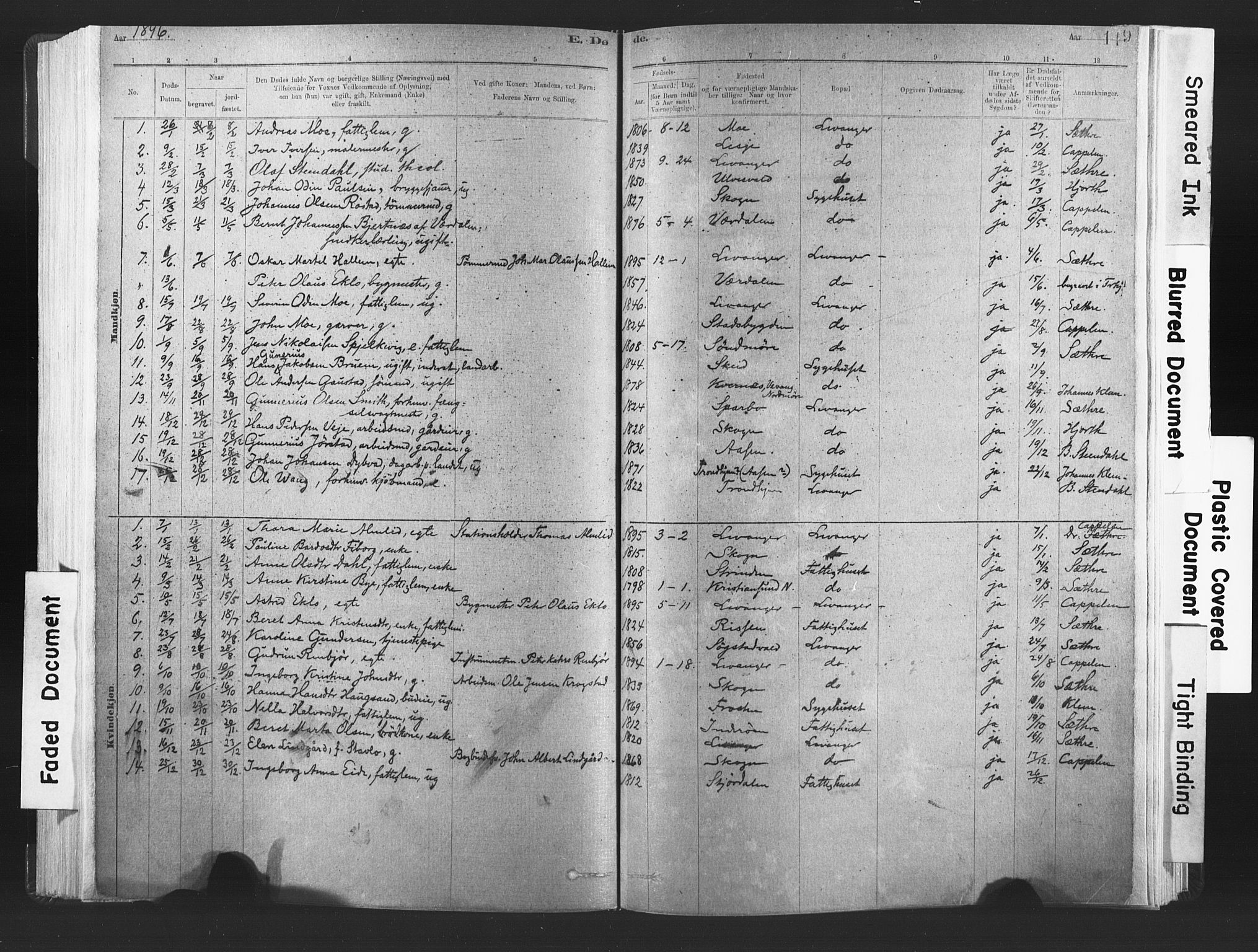 Ministerialprotokoller, klokkerbøker og fødselsregistre - Nord-Trøndelag, SAT/A-1458/720/L0189: Parish register (official) no. 720A05, 1880-1911, p. 119