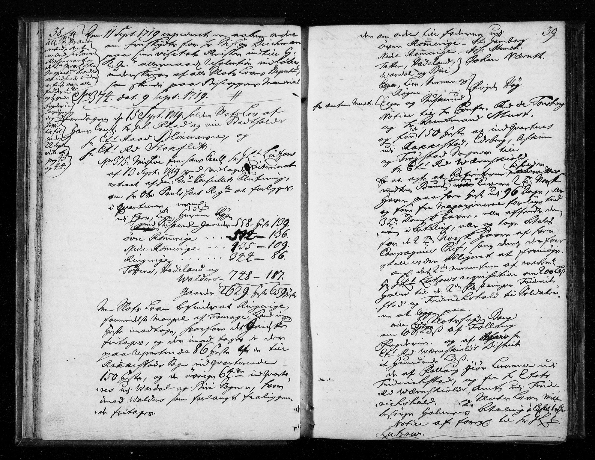 Stattholderembetet 1572-1771, AV/RA-EA-2870/Aa/L0010: Voteringsprotokoll (konseptprotokoll), 1719-1722, p. 38-39