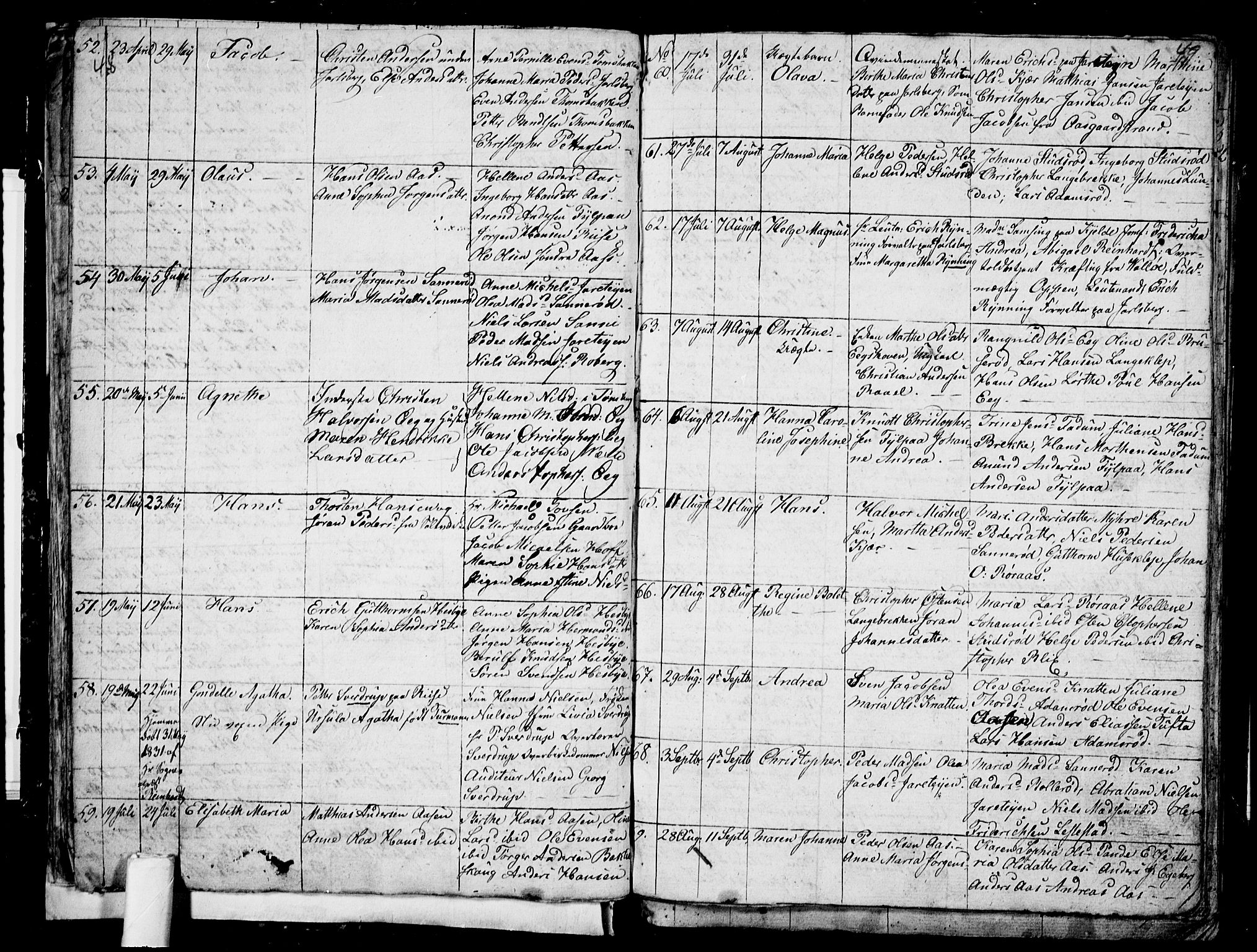 Sem kirkebøker, AV/SAKO-A-5/G/Ga/L0002: Parish register (copy) no. I 2, 1826-1844, p. 48-49