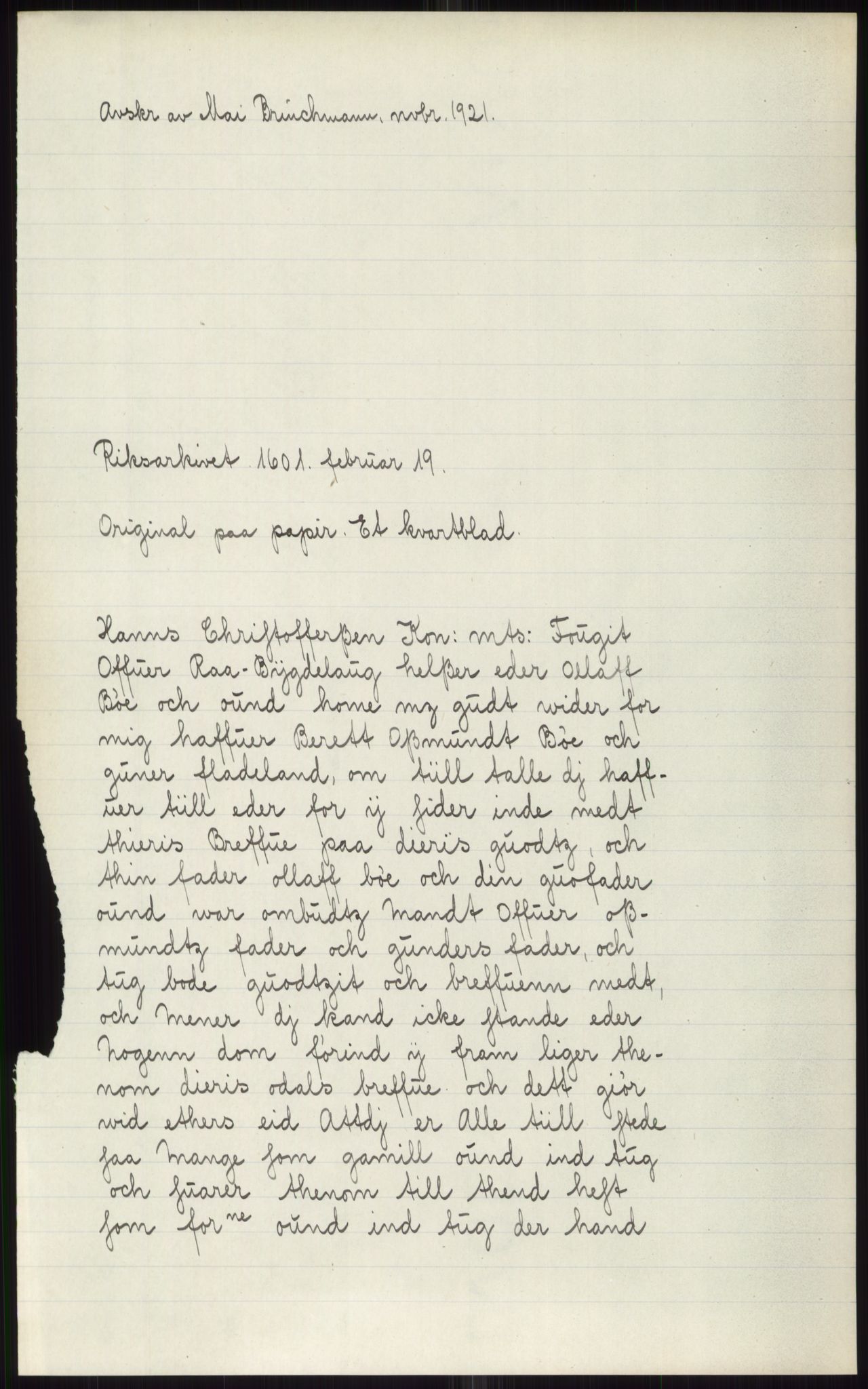 Samlinger til kildeutgivelse, Diplomavskriftsamlingen, AV/RA-EA-4053/H/Ha, p. 2848