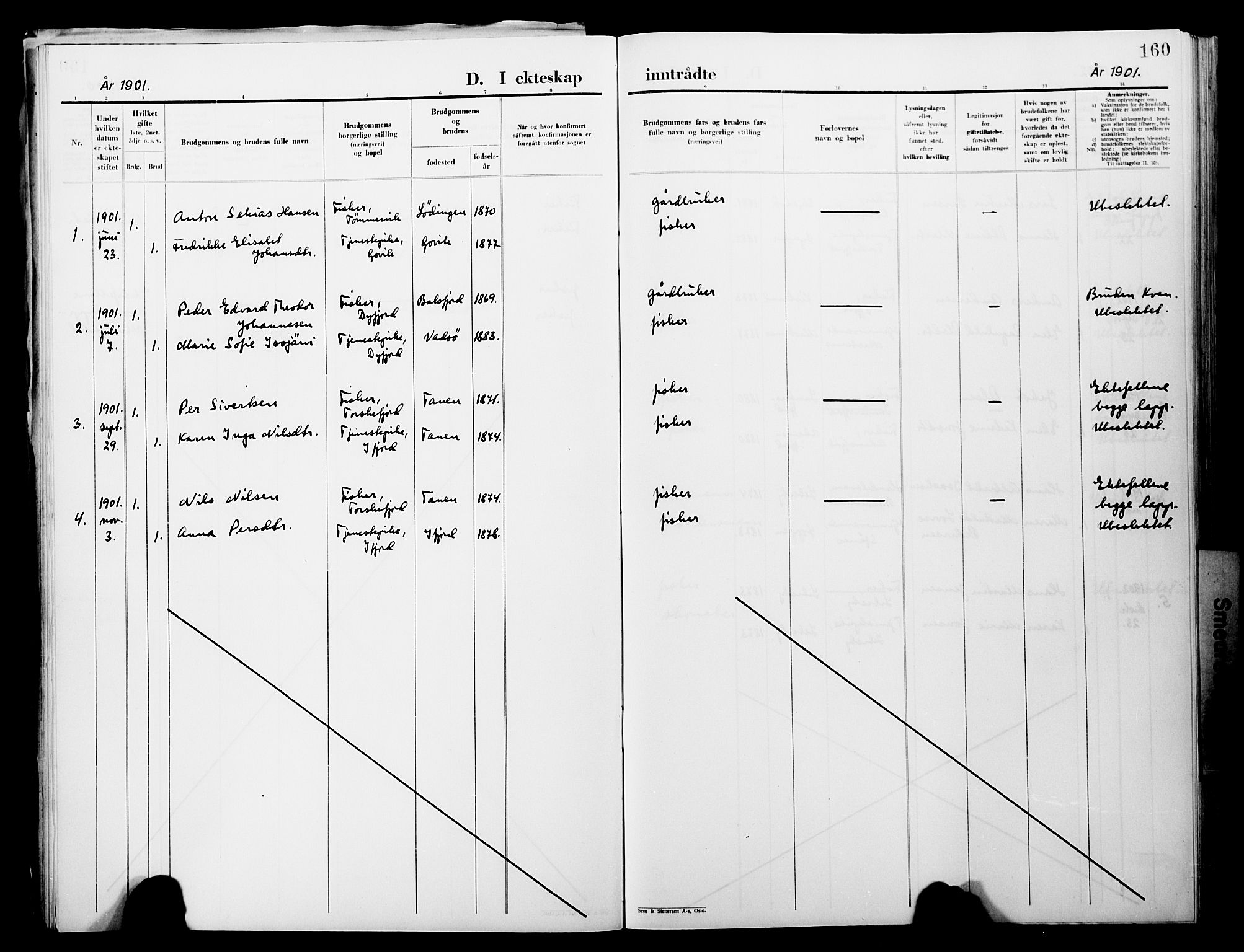 Lebesby sokneprestkontor, SATØ/S-1353/H/Ha/L0004kirke: Parish register (official) no. 4, 1870-1902, p. 160