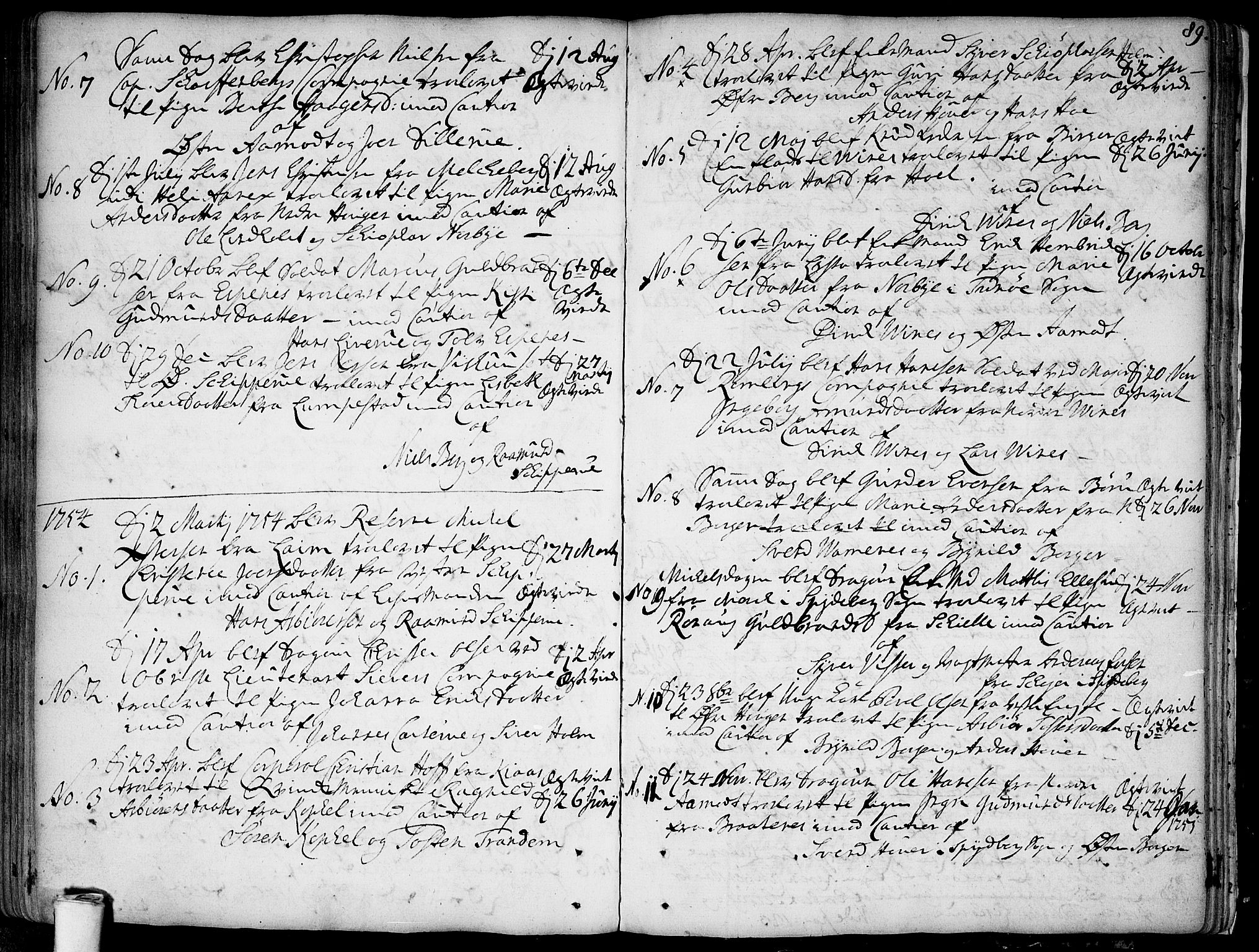 Skiptvet prestekontor Kirkebøker, SAO/A-20009/F/Fa/L0002: Parish register (official) no. 2, 1734-1759, p. 89