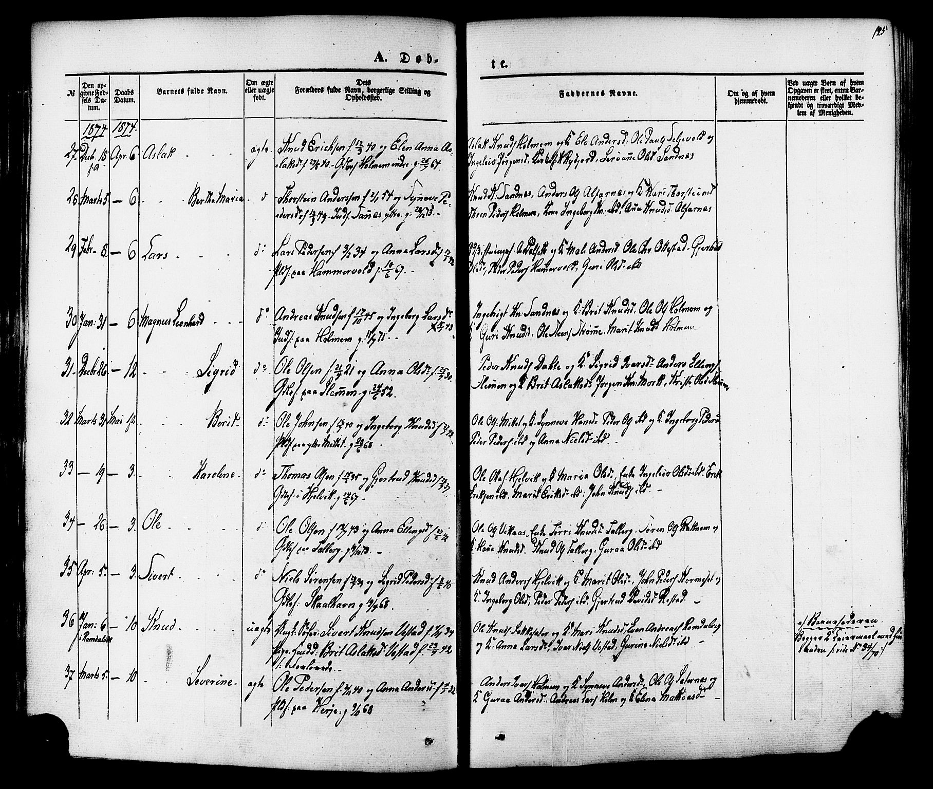 Ministerialprotokoller, klokkerbøker og fødselsregistre - Møre og Romsdal, AV/SAT-A-1454/547/L0603: Parish register (official) no. 547A05, 1846-1877, p. 125