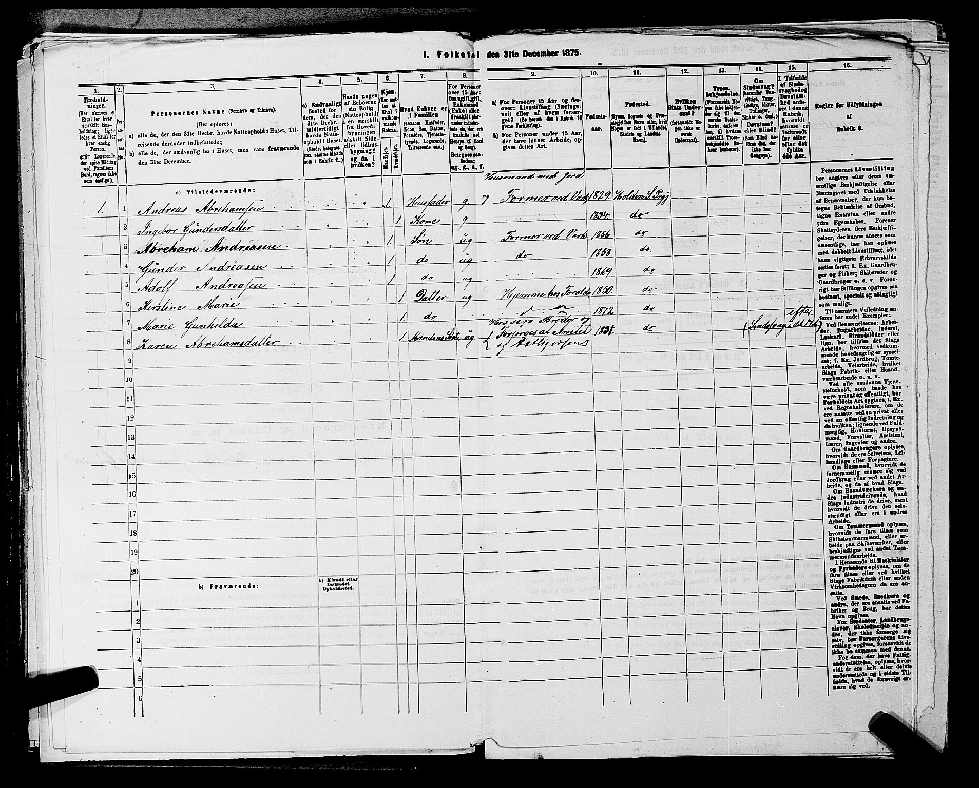 SAKO, 1875 census for 0819P Holla, 1875, p. 426