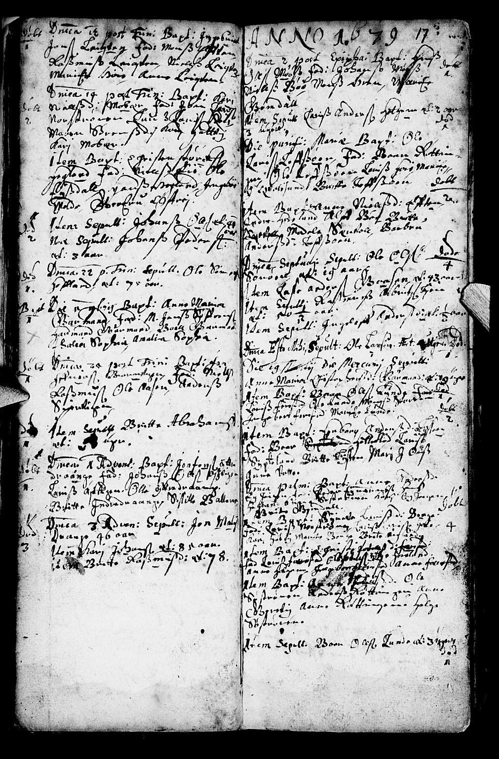 Os sokneprestembete, SAB/A-99929: Parish register (official) no. A 1, 1669-1722, p. 17