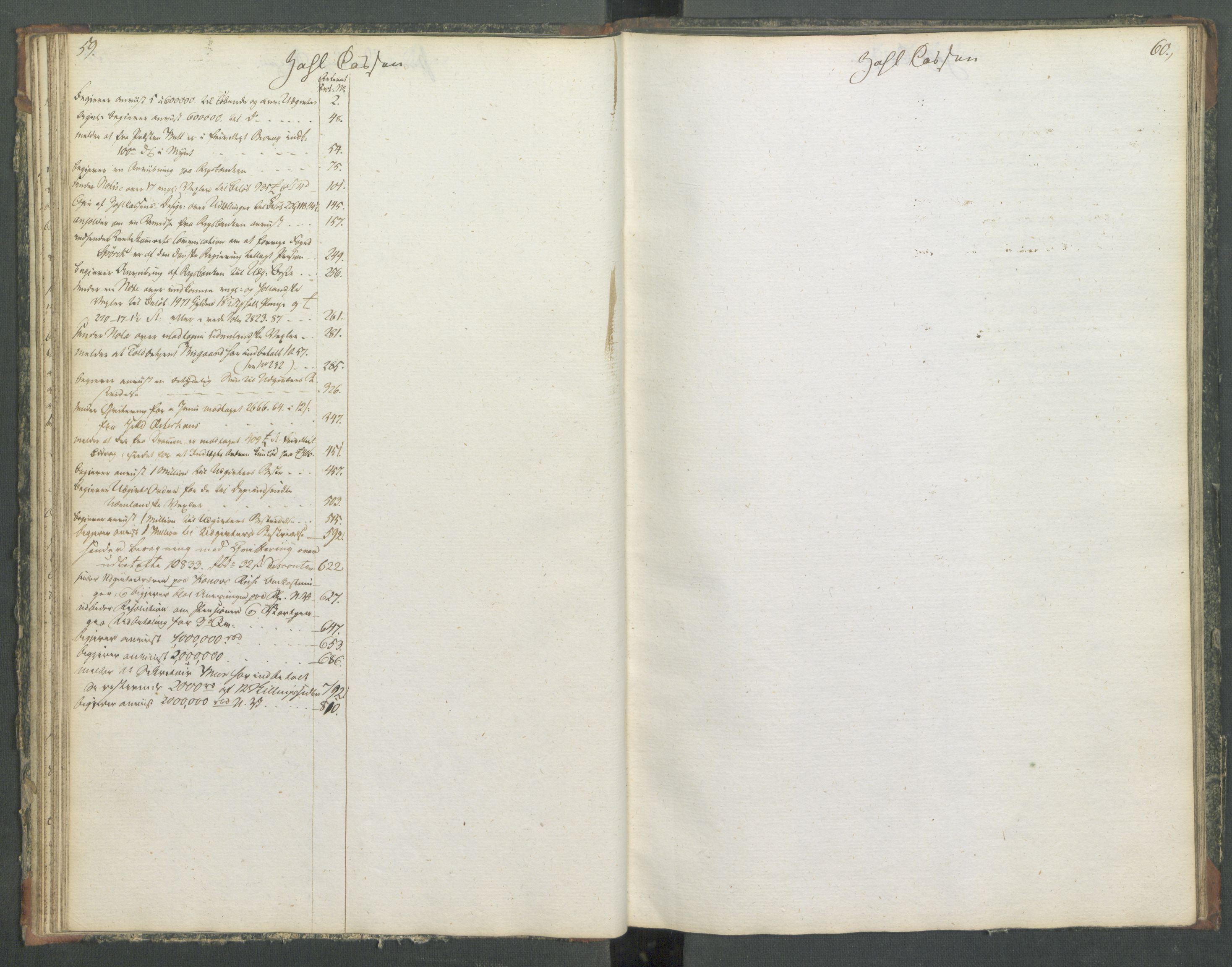 Departementene i 1814, RA/S-3899/Fa/L0014: Bokholderkontoret - Register til journalen, 1814-1815, p. 59-60