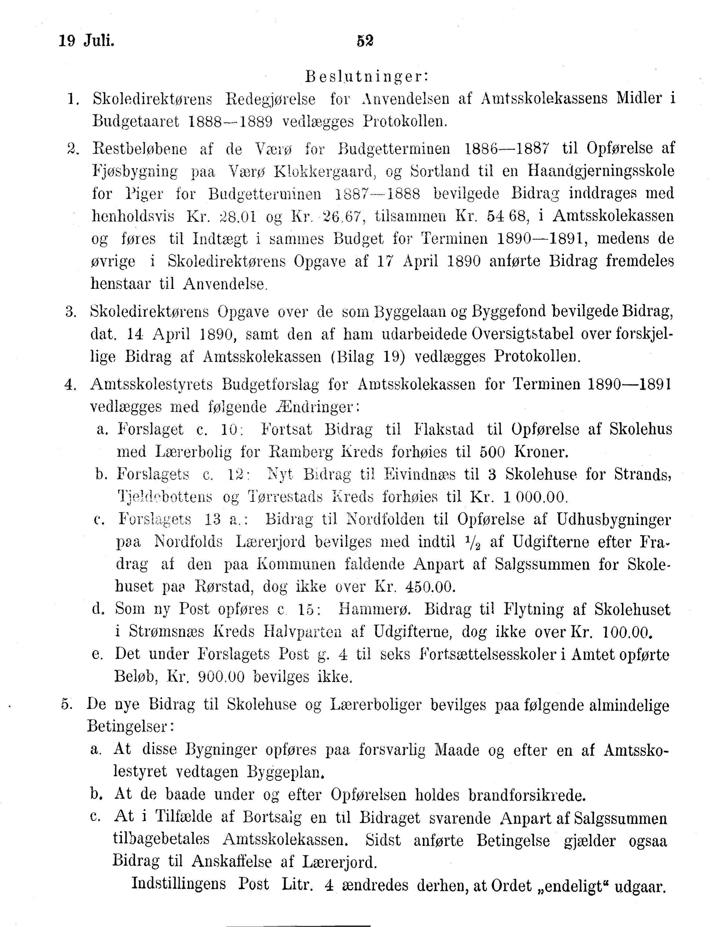 Nordland Fylkeskommune. Fylkestinget, AIN/NFK-17/176/A/Ac/L0015: Fylkestingsforhandlinger 1886-1890, 1886-1890