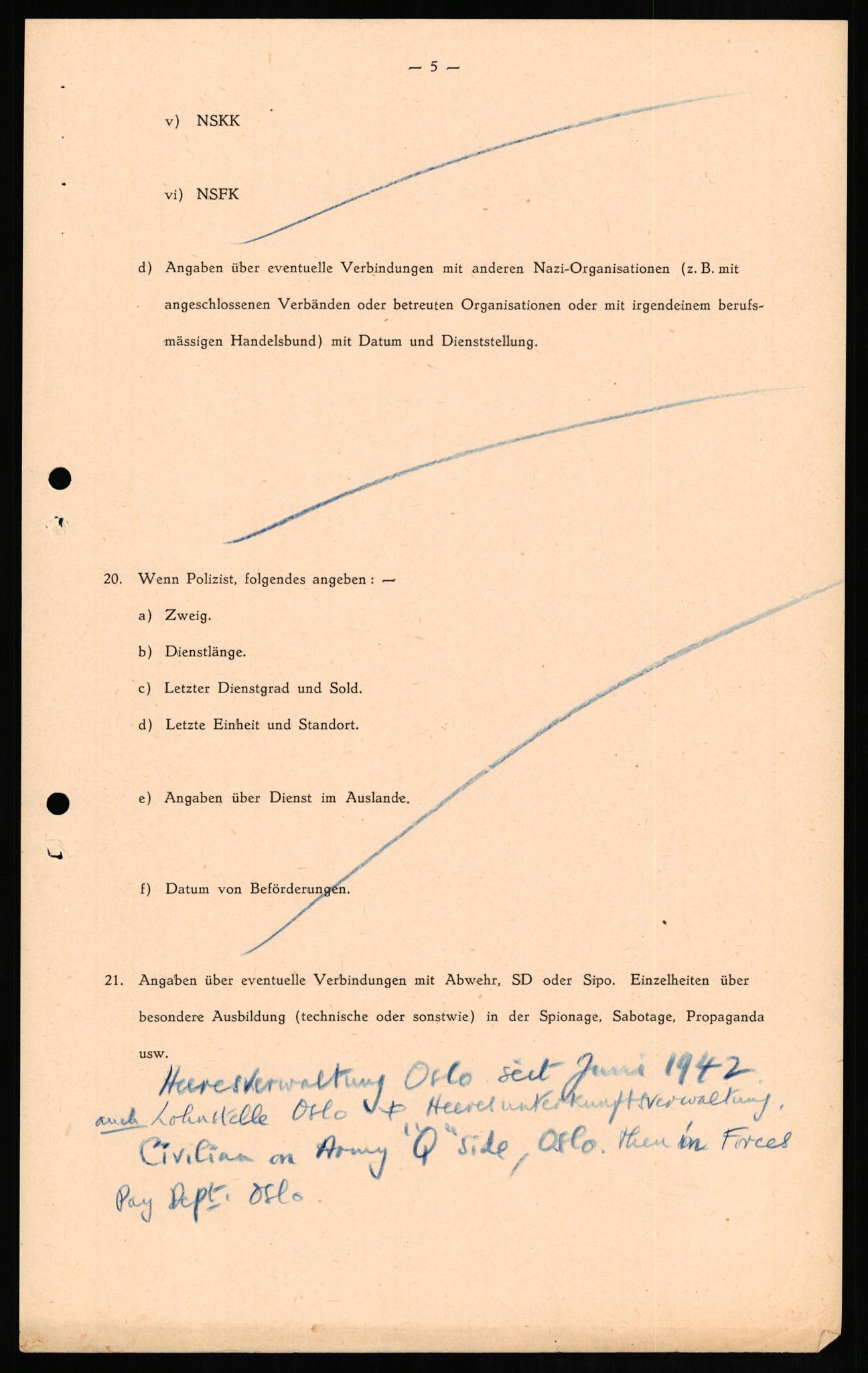 Forsvaret, Forsvarets overkommando II, AV/RA-RAFA-3915/D/Db/L0013: CI Questionaires. Tyske okkupasjonsstyrker i Norge. Tyskere., 1945-1946, p. 154