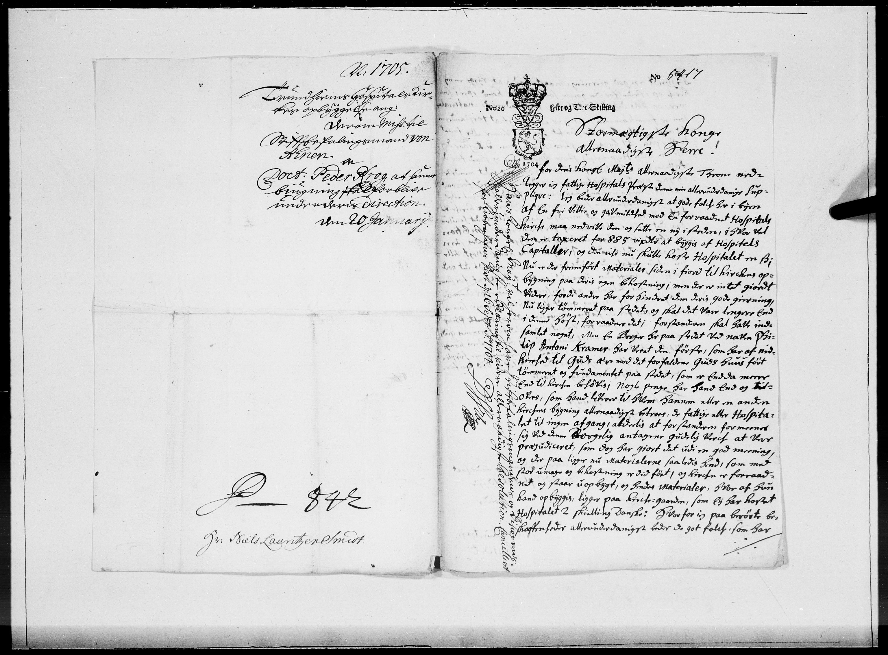 Danske Kanselli 1572-1799, AV/RA-EA-3023/F/Fc/Fcc/Fcca/L0058: Norske innlegg 1572-1799, 1705, p. 15