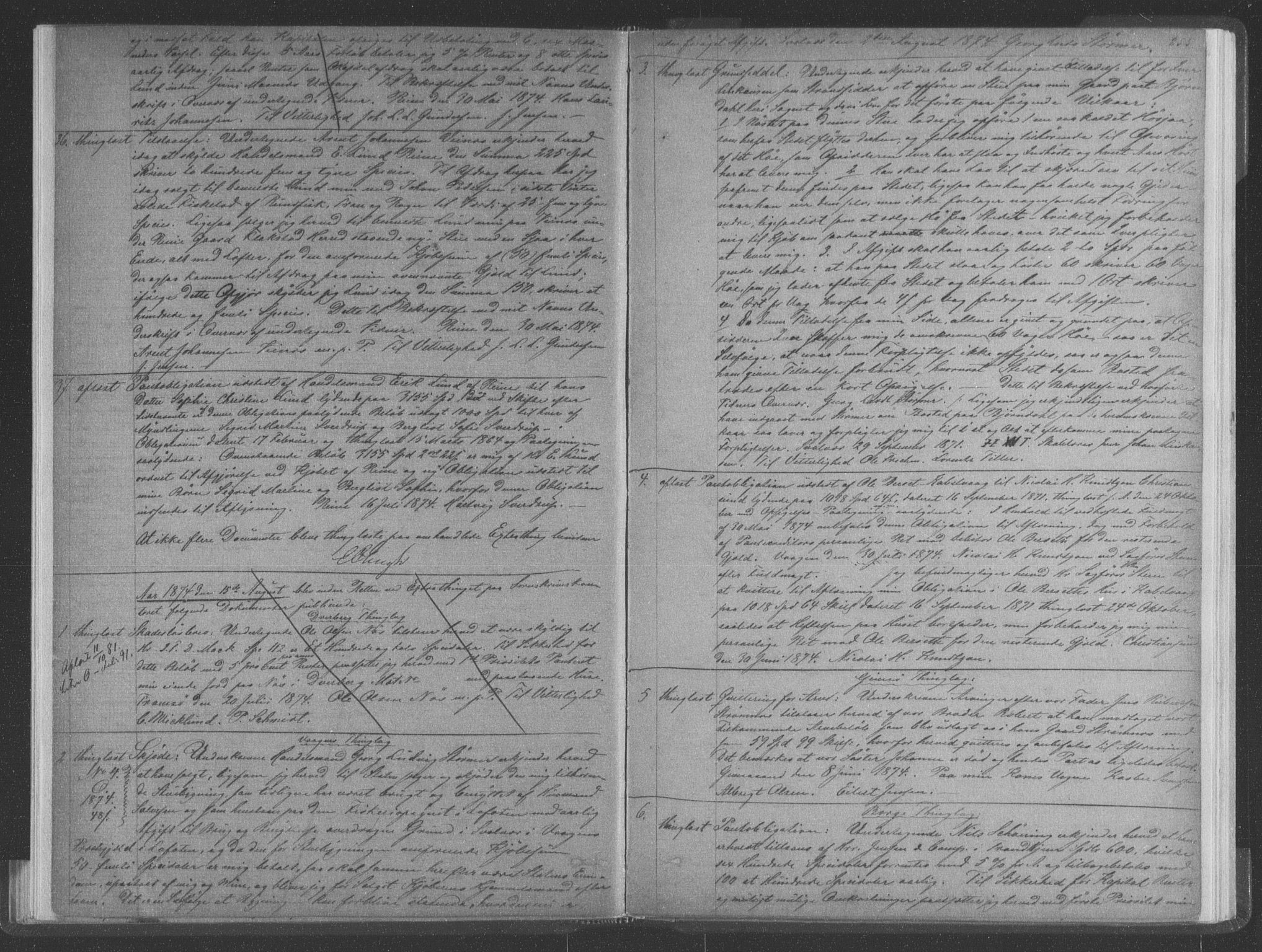 Vesterålen sorenskriveri, SAT/A-4180/1/2/2Ca/L0014: Mortgage book no. M-II, 1873-1875, p. 255