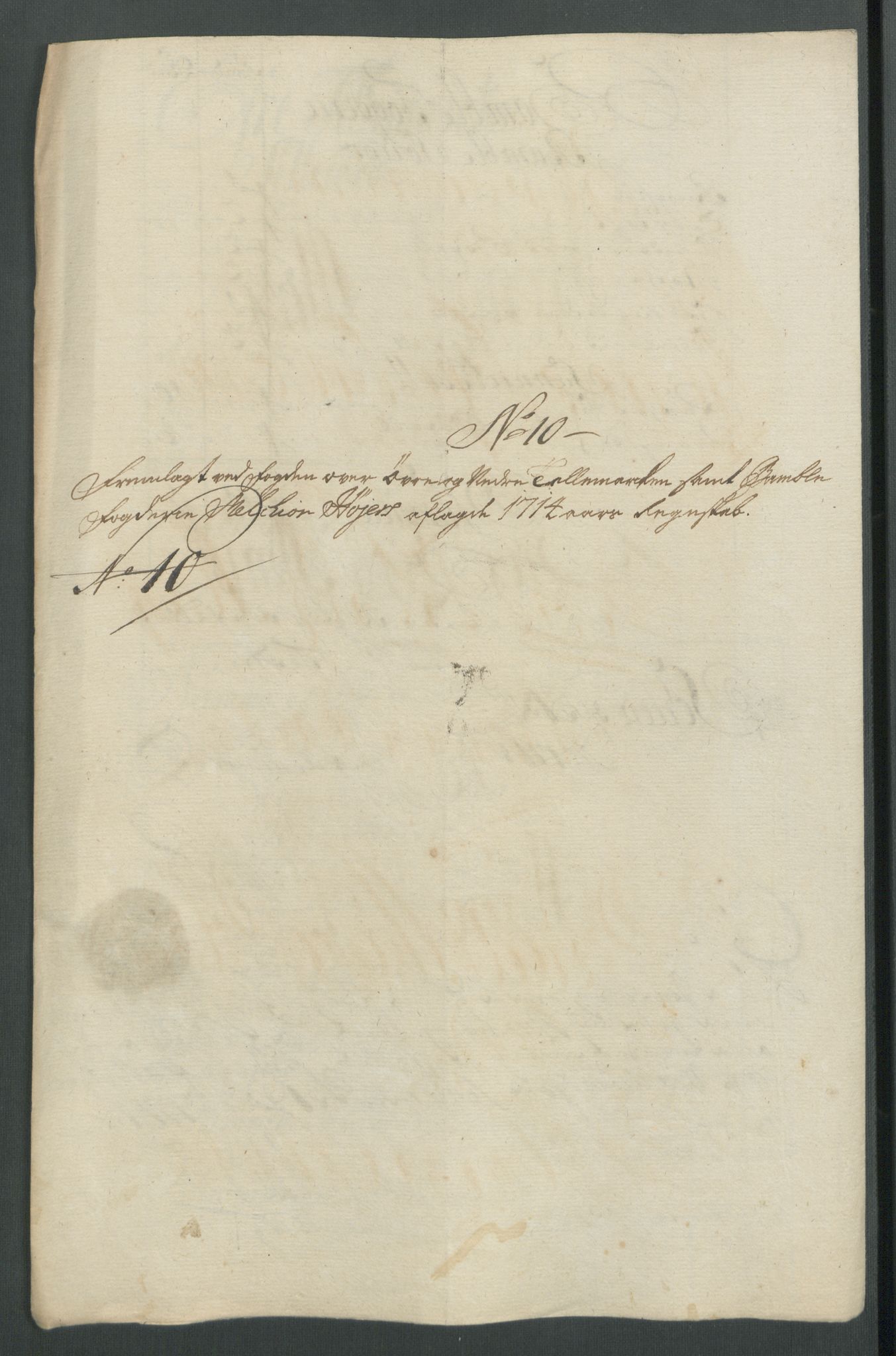 Rentekammeret inntil 1814, Reviderte regnskaper, Fogderegnskap, RA/EA-4092/R36/L2126: Fogderegnskap Øvre og Nedre Telemark og Bamble, 1714, p. 123
