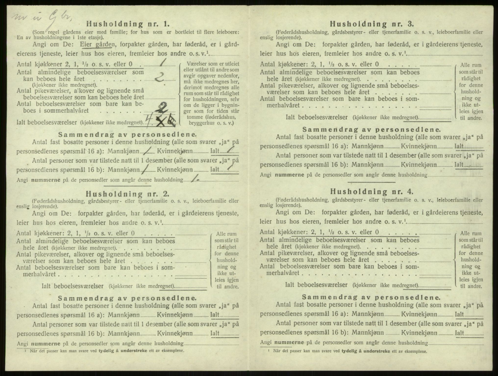 SAB, 1920 census for Hamre, 1920, p. 615