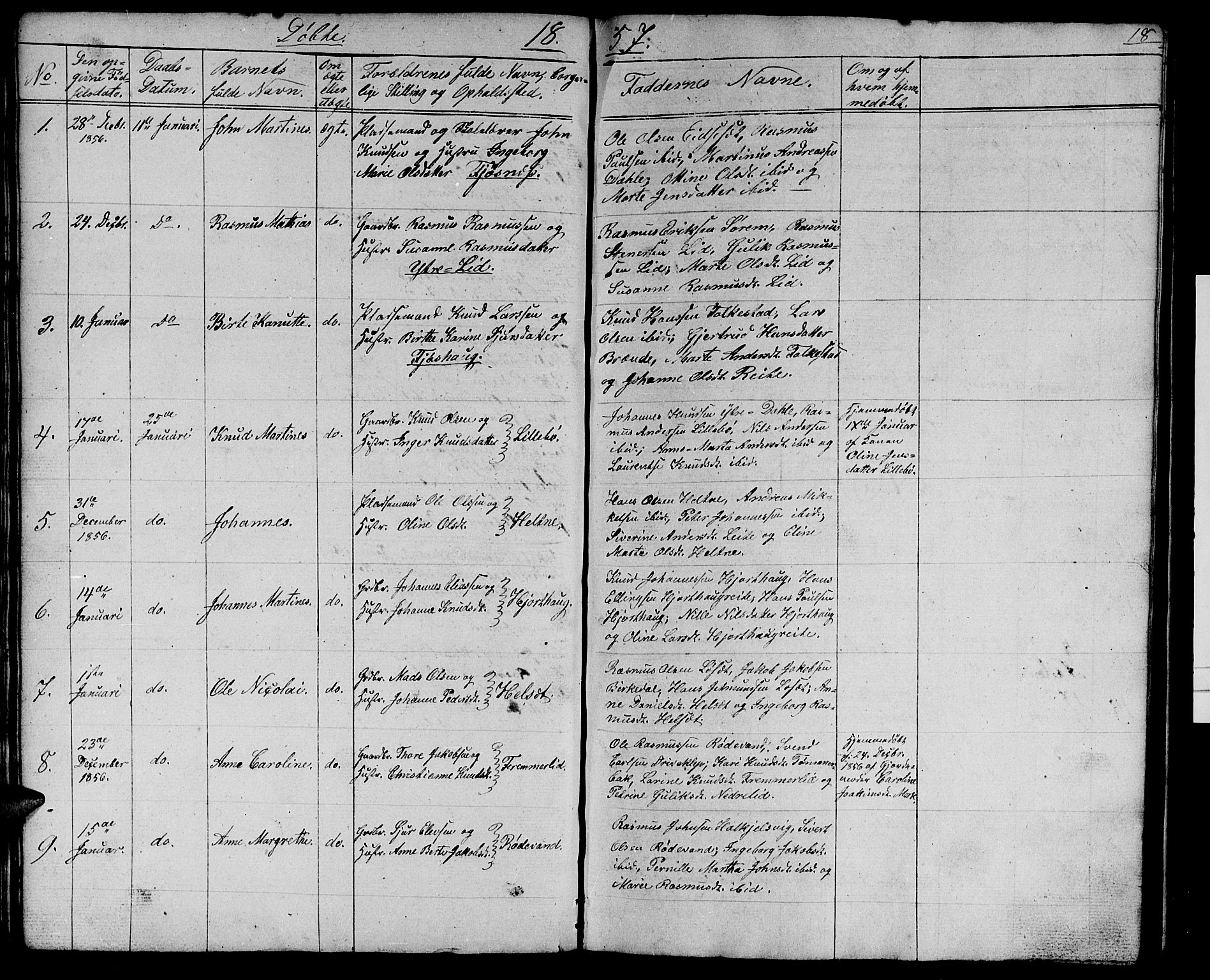 Ministerialprotokoller, klokkerbøker og fødselsregistre - Møre og Romsdal, SAT/A-1454/511/L0156: Parish register (copy) no. 511C02, 1855-1863, p. 18