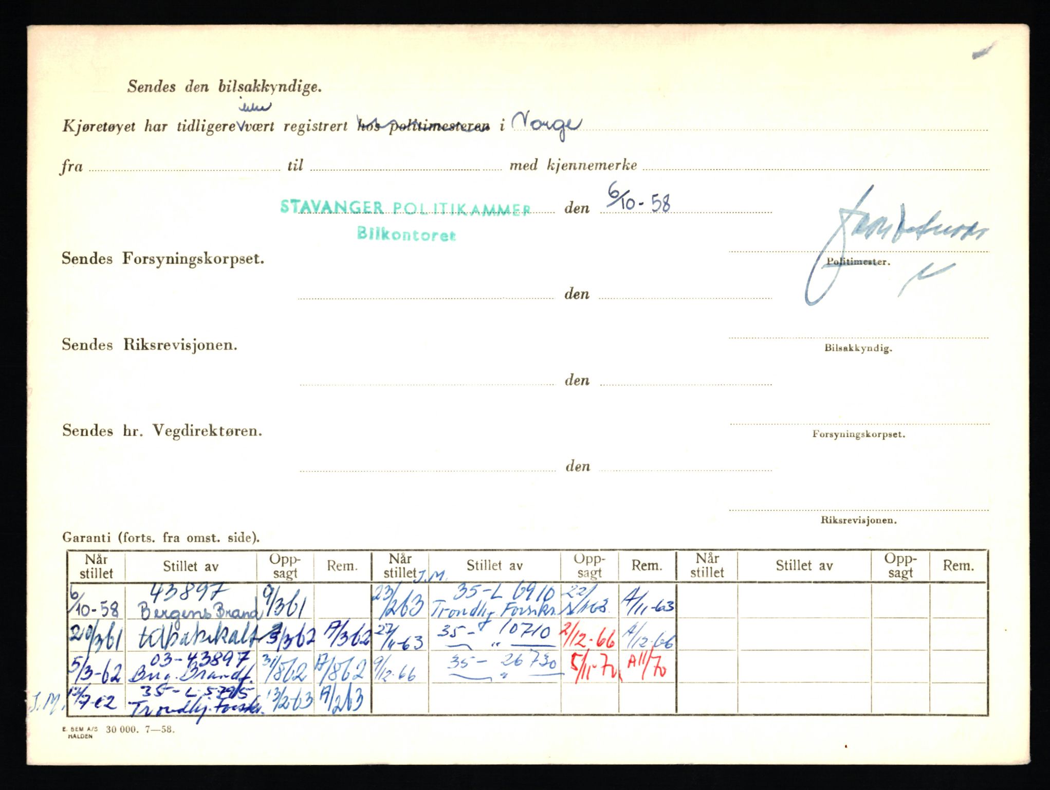 Stavanger trafikkstasjon, AV/SAST-A-101942/0/F/L0013: L-4700 - L-5079, 1930-1971, p. 936